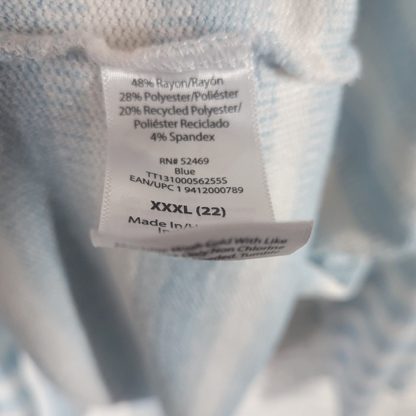 Time Tru Womens Sweater XXXL 22 Plus Long Sleeve Blue Stripe Lightweight Comfy