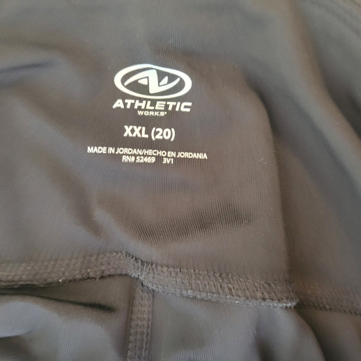 Athletic Works Womens Shorts XXL 20 Plus Pull On Black Lightweight Poly Blend