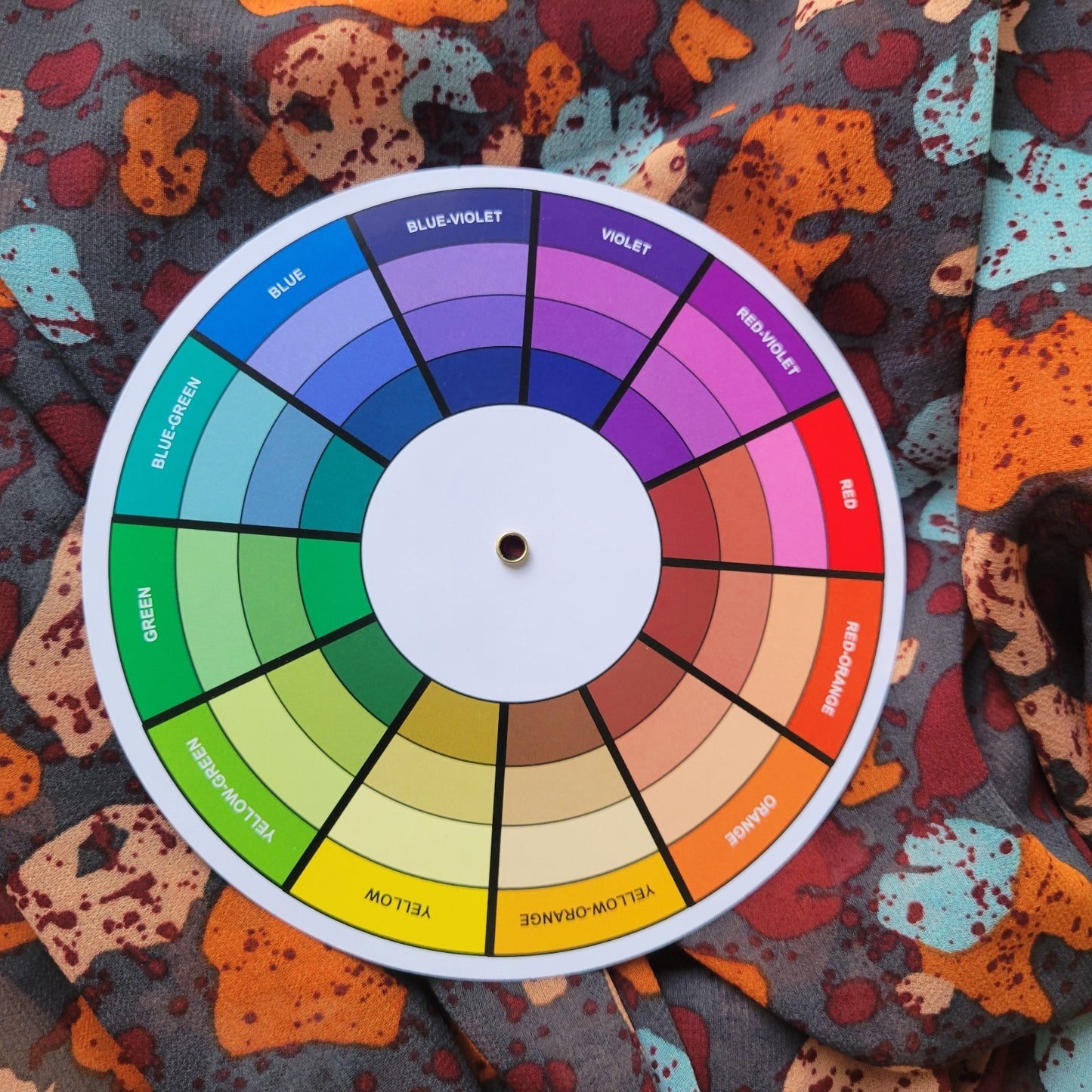 LOGO Lori Goldstein QVC Womens Top 1X Plus Overlay Orange Gray Sheer Watercolor