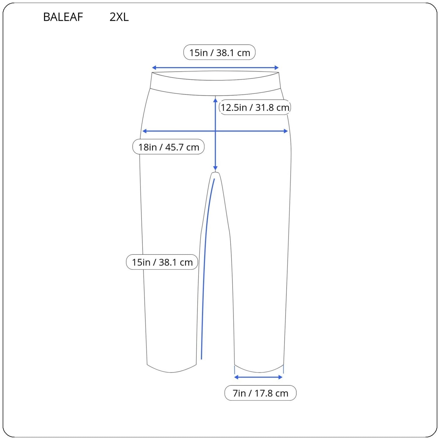 Baleaf Women Pants 2XL Plus Leggings Capri Pull On Gray Pockets Activewear Comfy