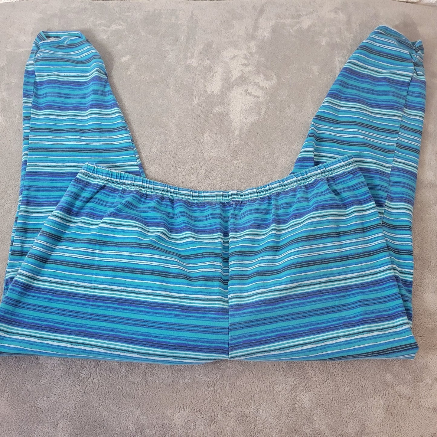 Dreams Co Womens Pants 4X 34 36 Plus Jogger Blue Stripe Lounge Comfy Pull On