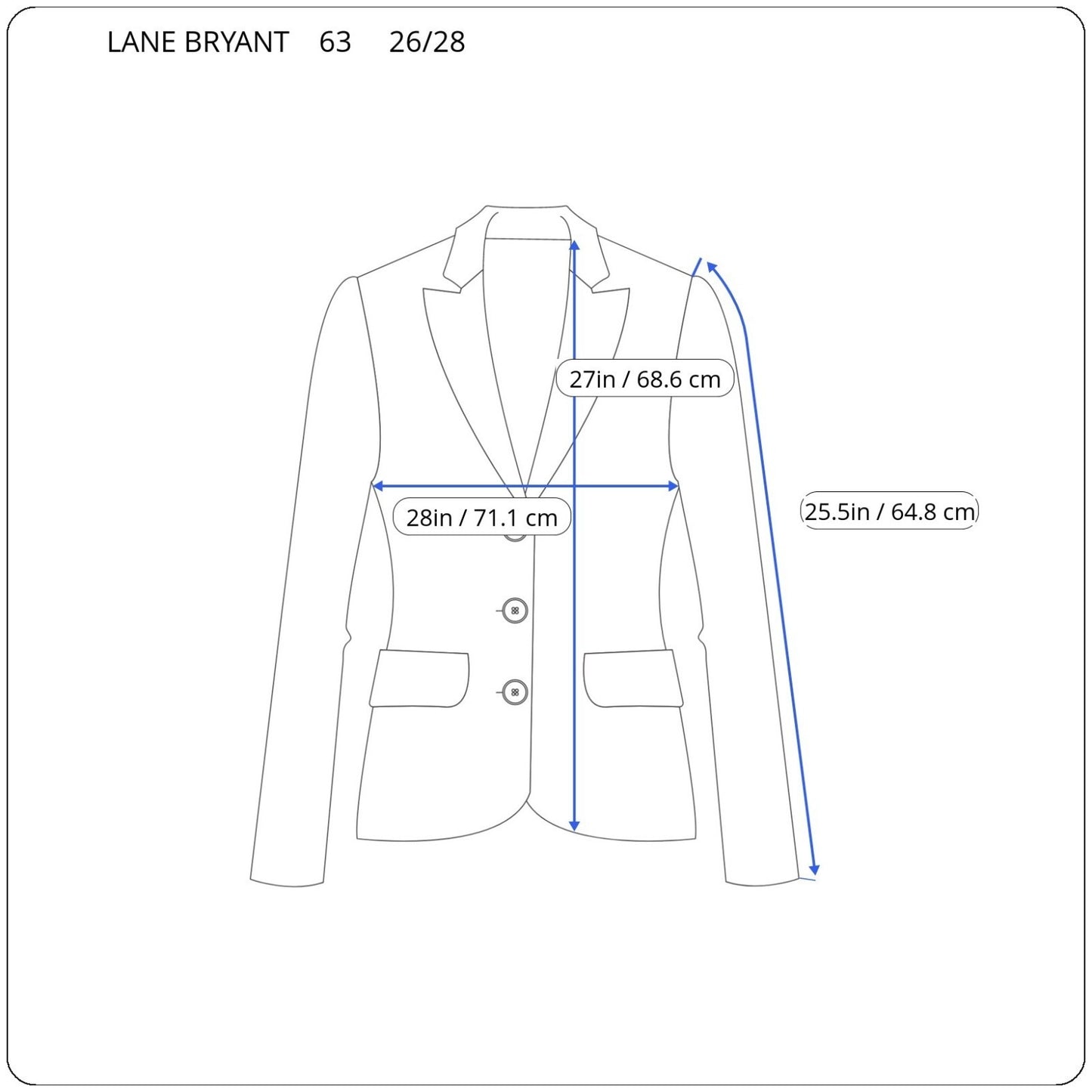 Lane Bryant Womens Plus 26 28 Black Jacket Studded Cotton Stretch Zipper Snaps