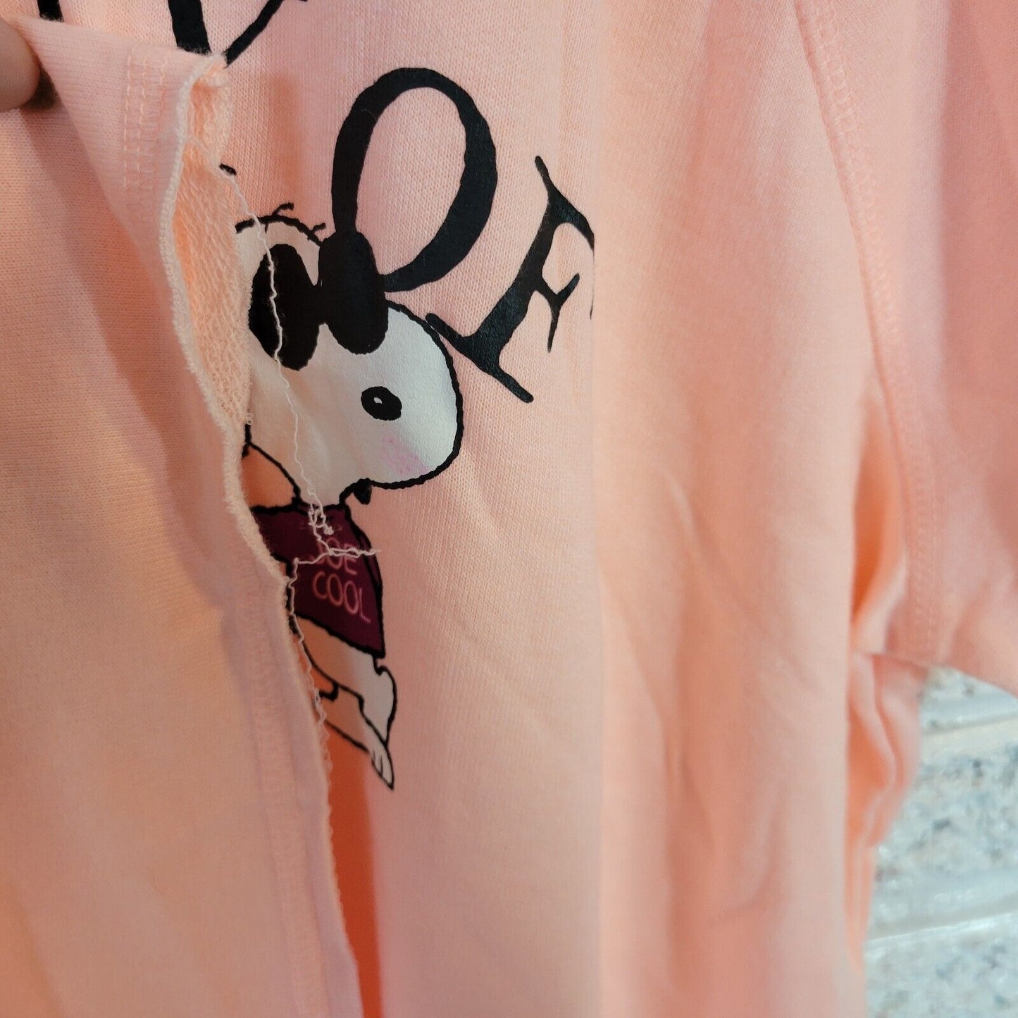 Peanuts Snoopy Womens Top 2X 18W 20W Plus Tee Knit Pink Joe Cool Lightweight