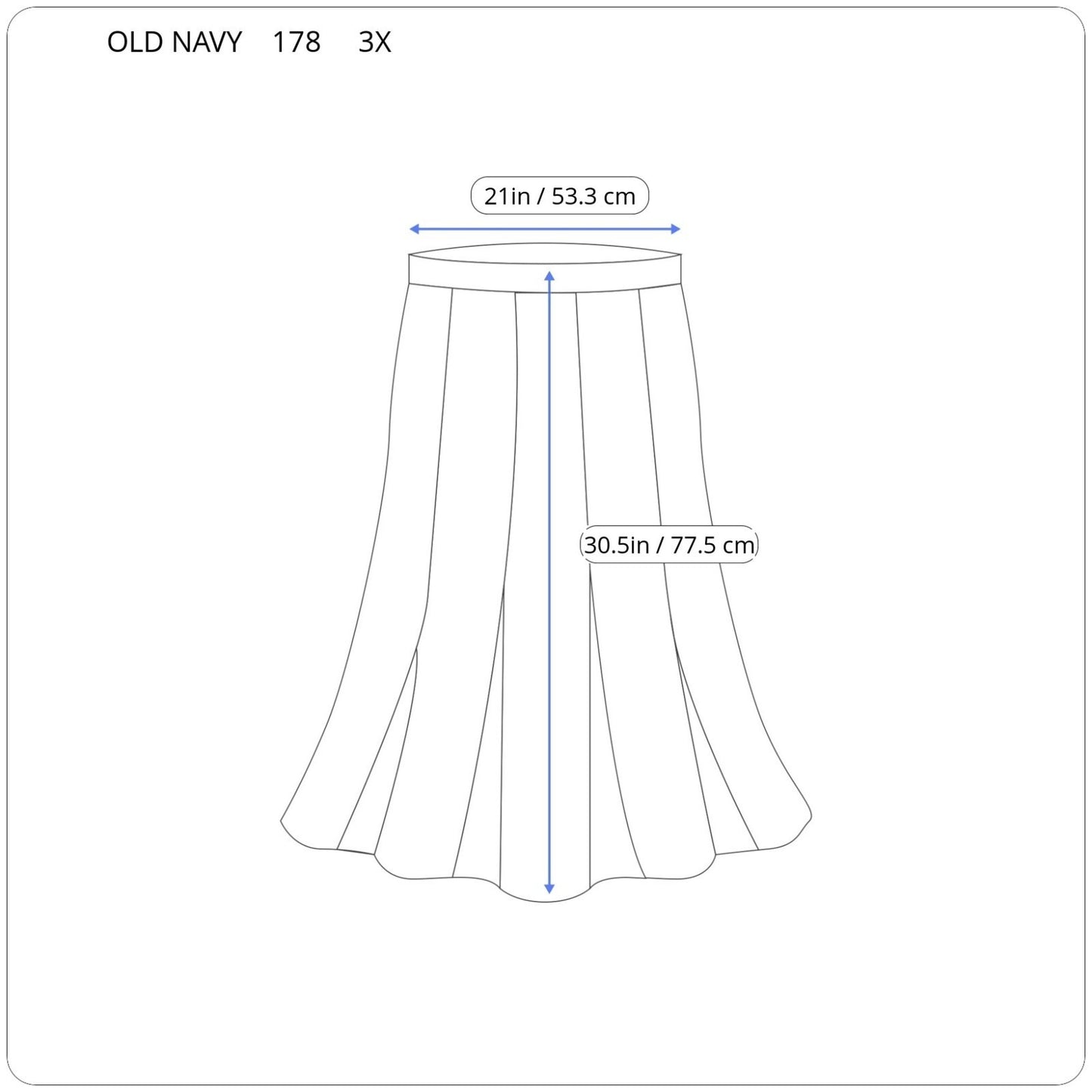 Old Navy 3X A-Line Skirt Black Pink Floral Midi Plus Size Pull-On FLO320E
