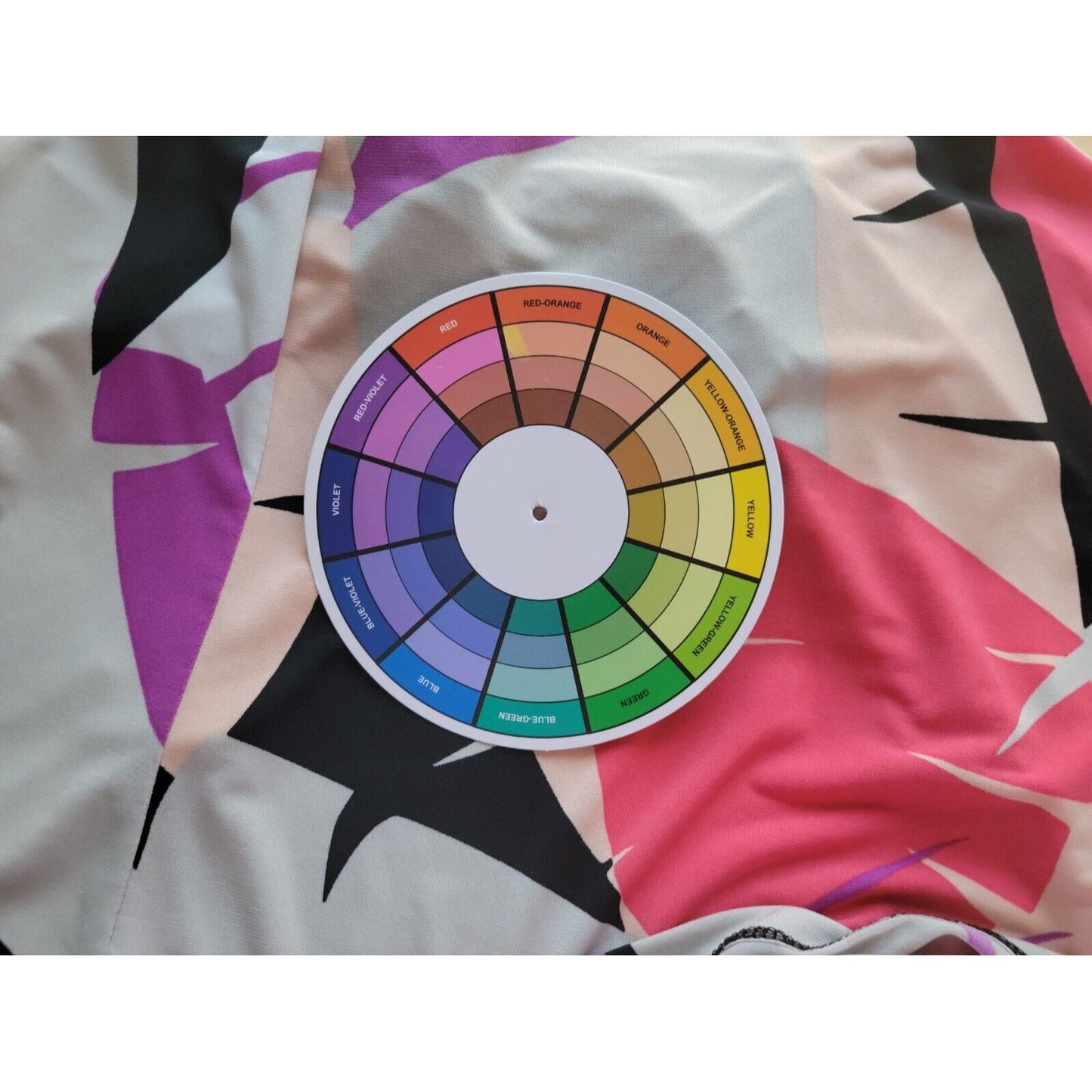 Worthington Womens Top 0X Plus Short Sleeve Pink Geometric Poly Blend Pleated