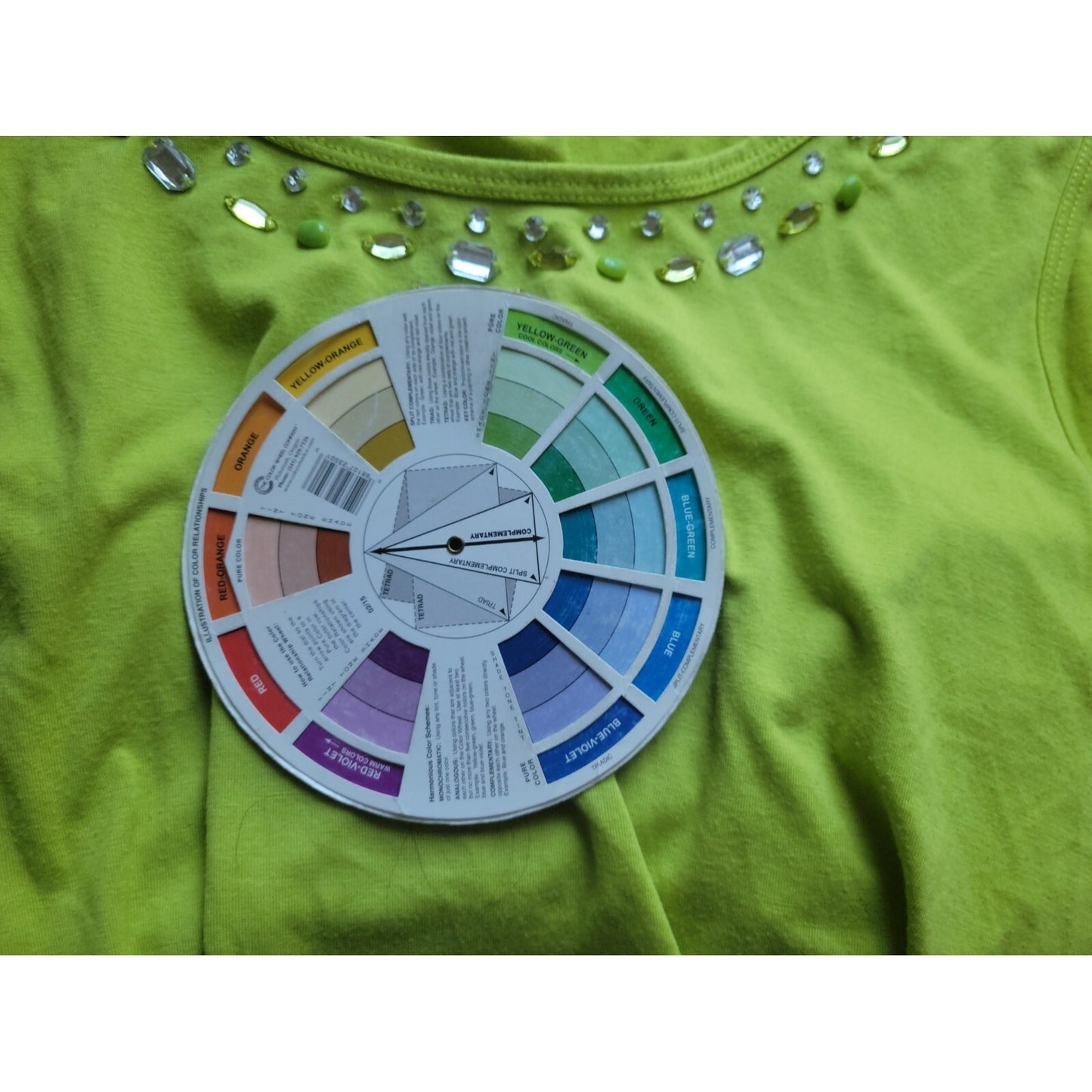 Valerie Stevens Womens Top Extra Large XL Tank Green Beaded Casual Poly Blend