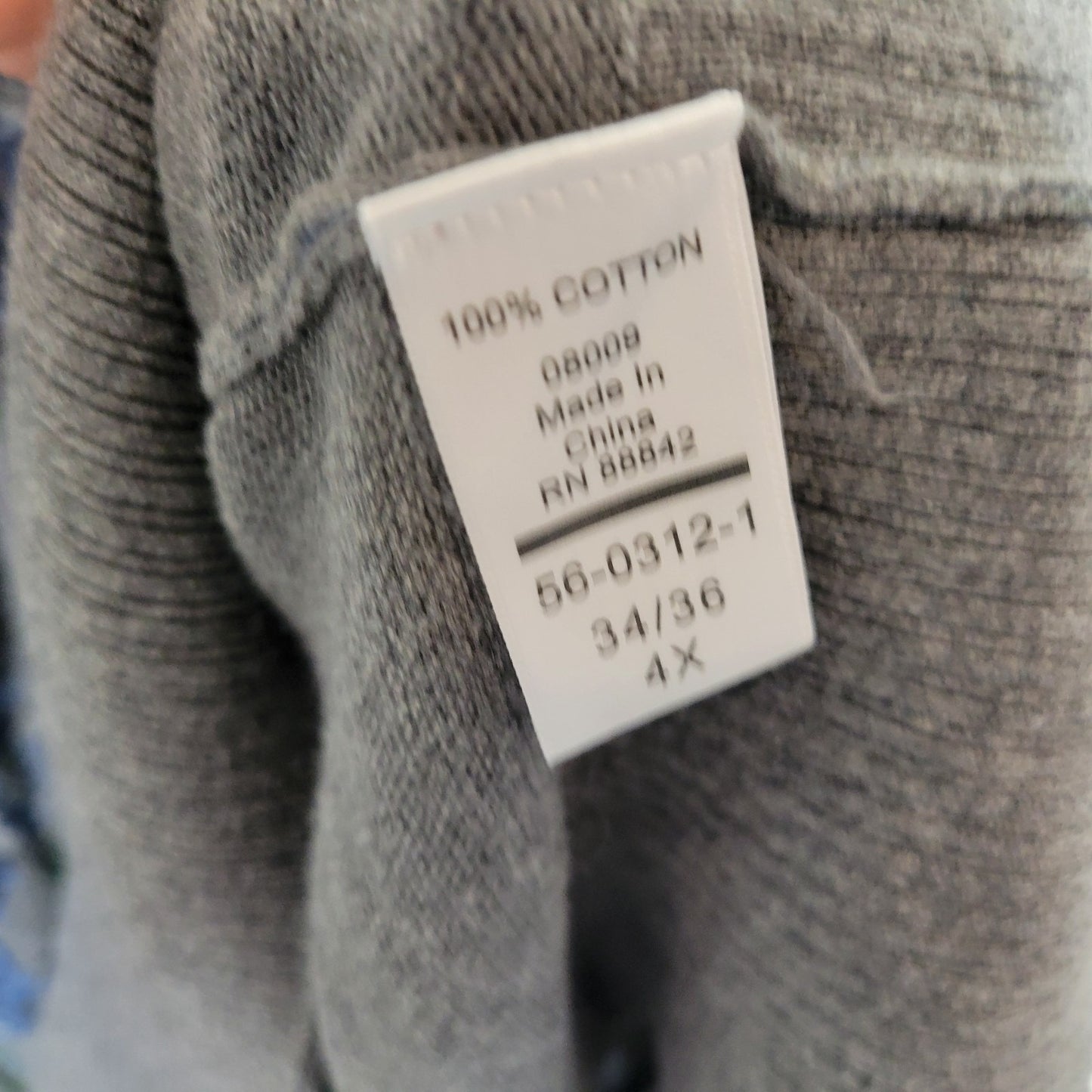 Woman Within Womens Sweater 4X Plus Cardigan Blue Gray Floral Cotton Pockets