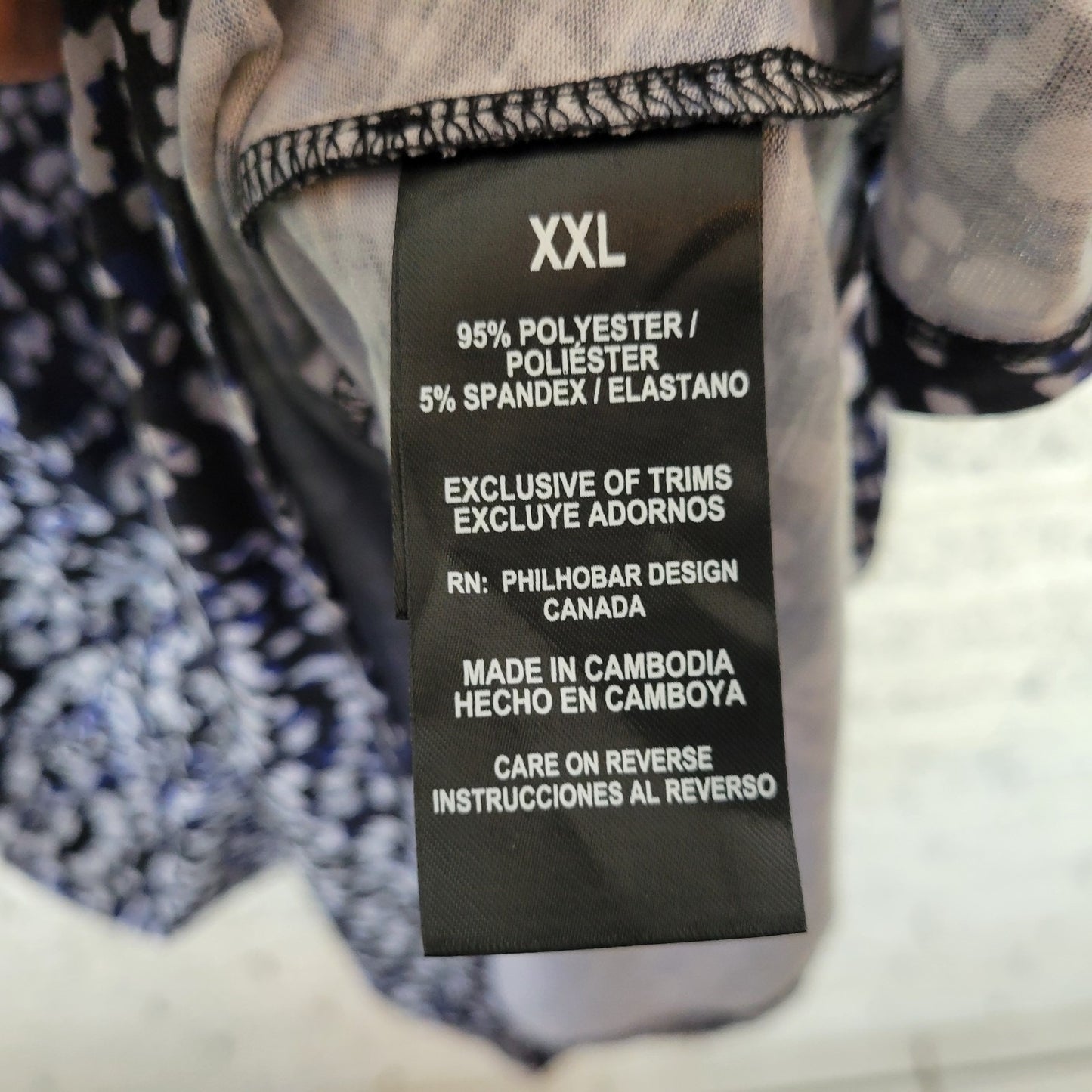 Nicole Miller Womens Dress XXL Plus Sleeveless Black Geometric Poly Blend Casual