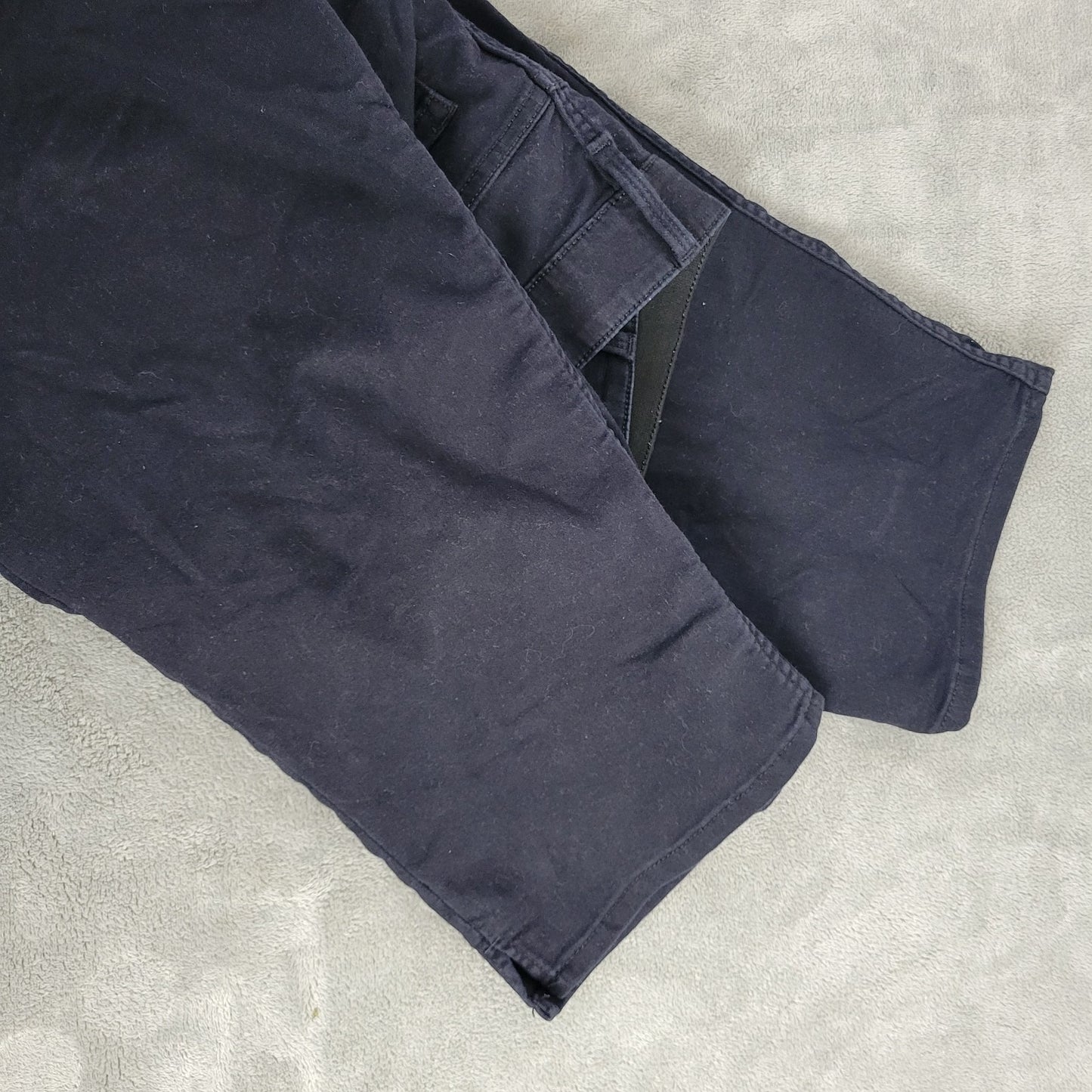 Liz Claiborne Womens Jeans 18W Plus Sara Crop Capri Comfort Indigo Blue Zip Fly