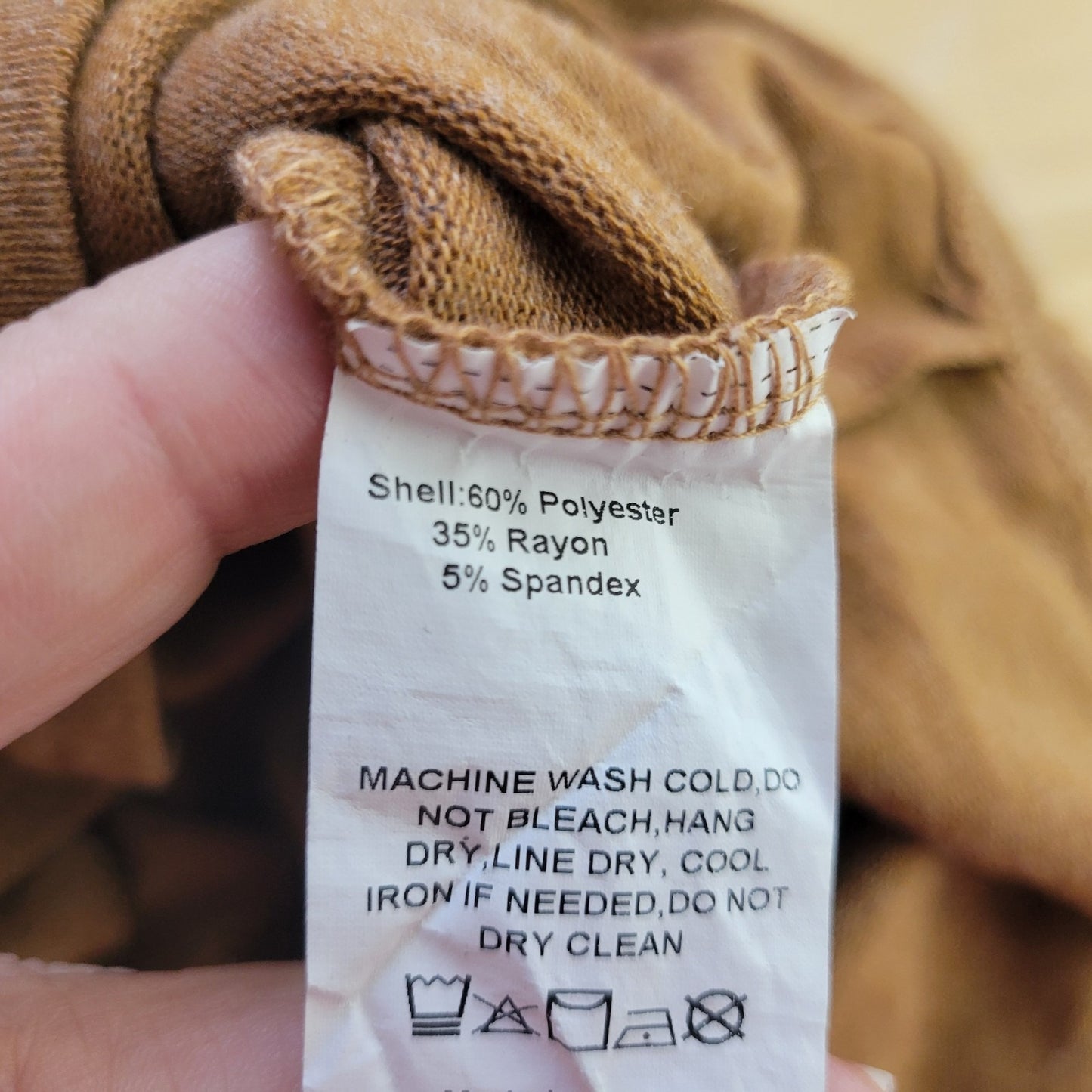 Weekends Suzanne Betro Womens Top XL Tunic Knit Double Bell Sleeve Brown Keyhole