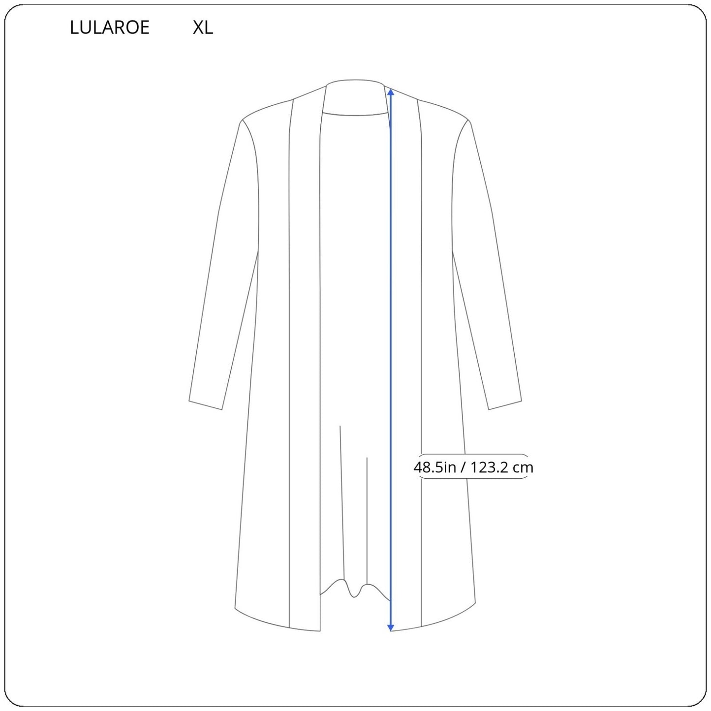 Lularoe Womens Sweater Extra Large Cardigan Open Duster Asymmetric Casual