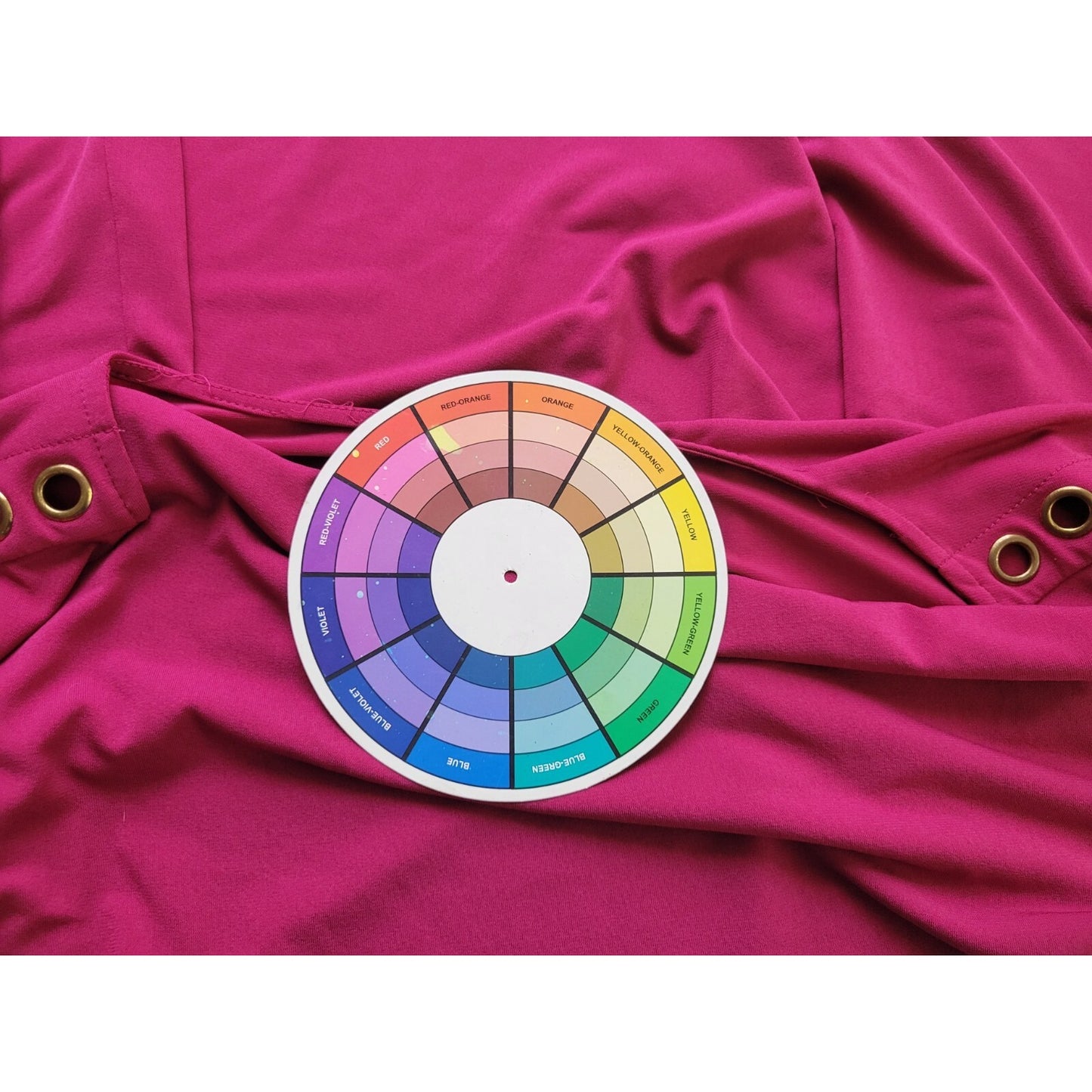 Investments II Womens Top 1X Plus 3/4 Sleeve Grommets Purple Office Lightweight