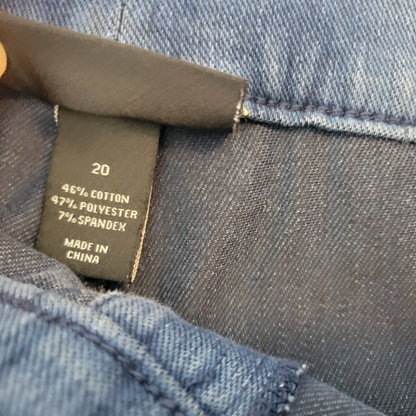 Venezia Womens Jeans 20 Plus Jegging Cropped Pull On Blue Denim Comfy Pockets