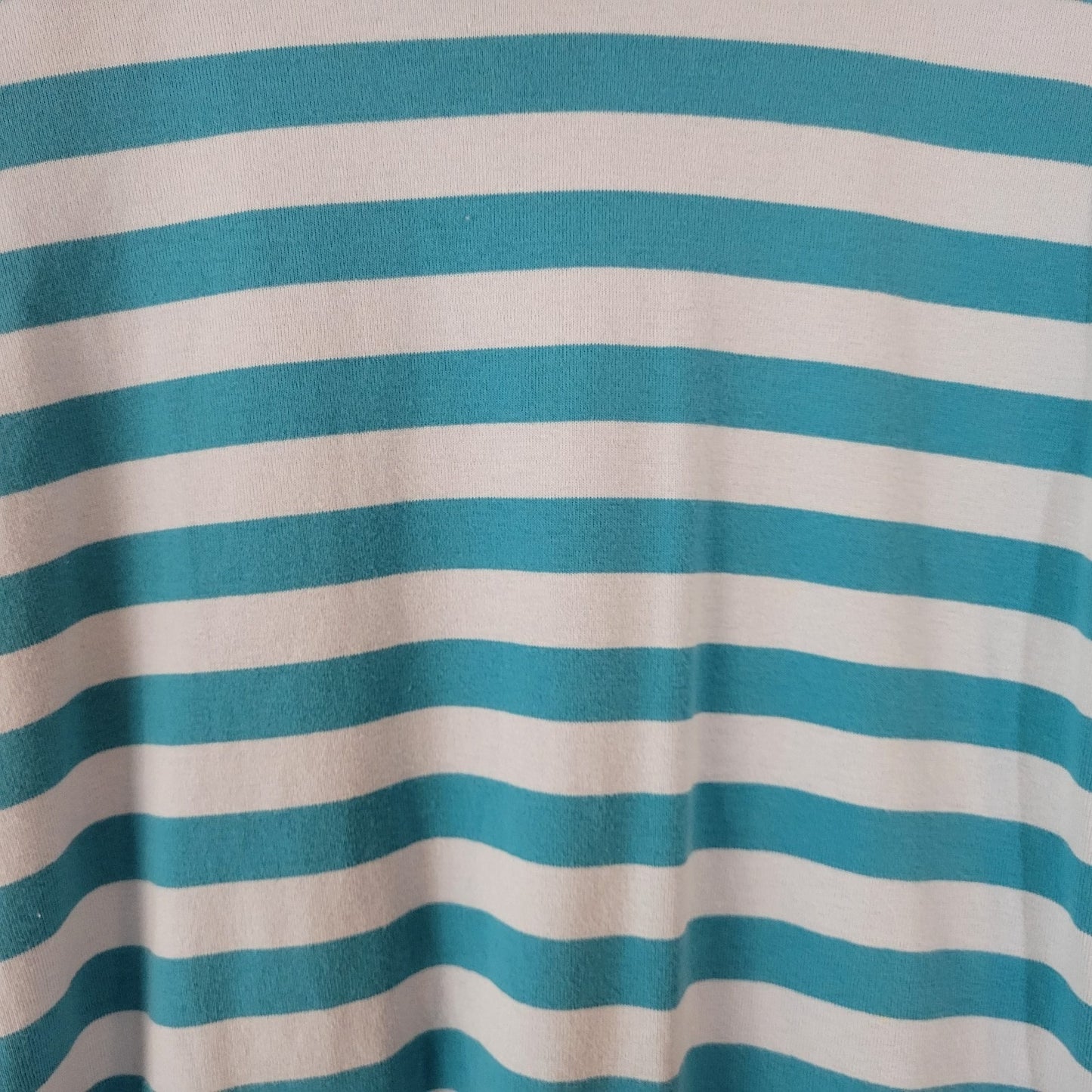 Rafaella Women Top 1X Plus Sleeveless Knit Blue White Stripe Cotton Casual Comfy