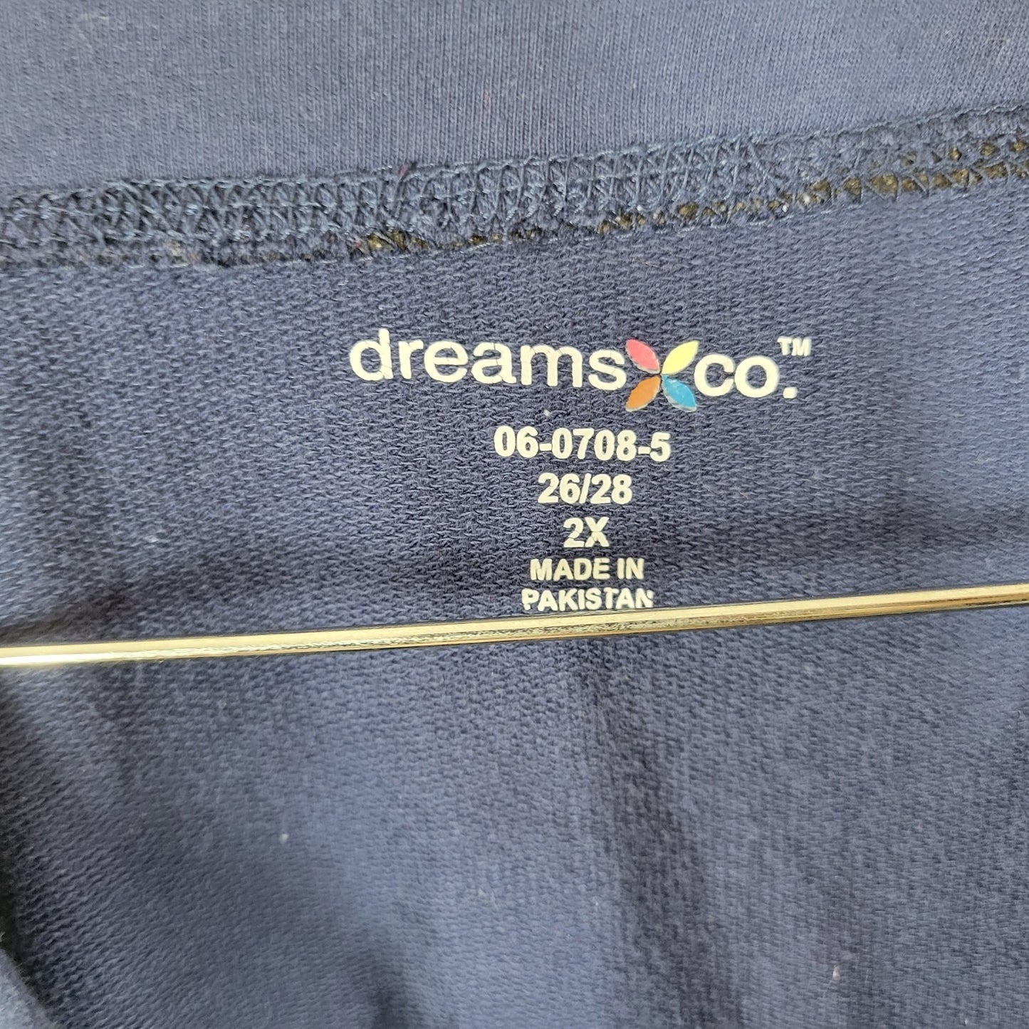 Dreams Co Womens Robe 2X 26 28 Plus Short Sleeve Zip Up Pockets Blue Loungewear