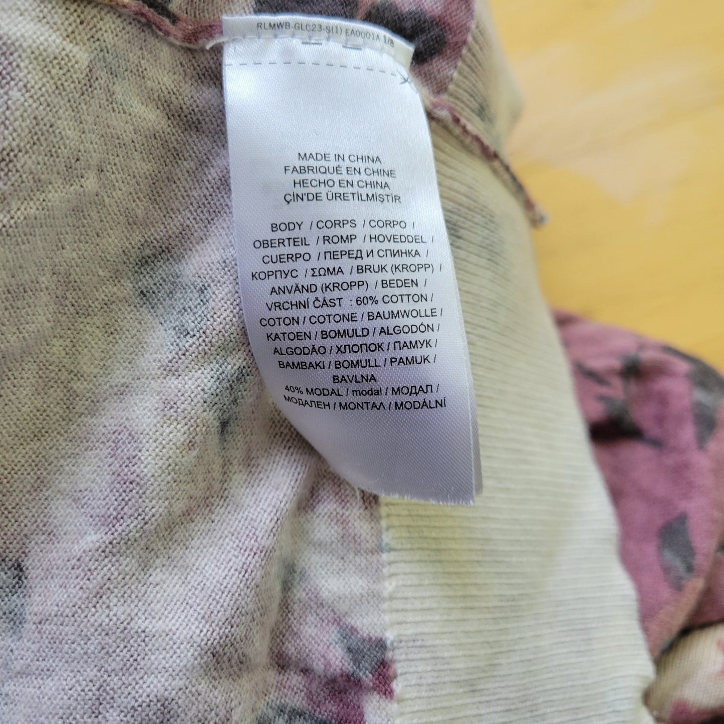 Lauren Ralph Lauren Womens Sweater XXL Plus Lavender Floral Cotton Blend Casual