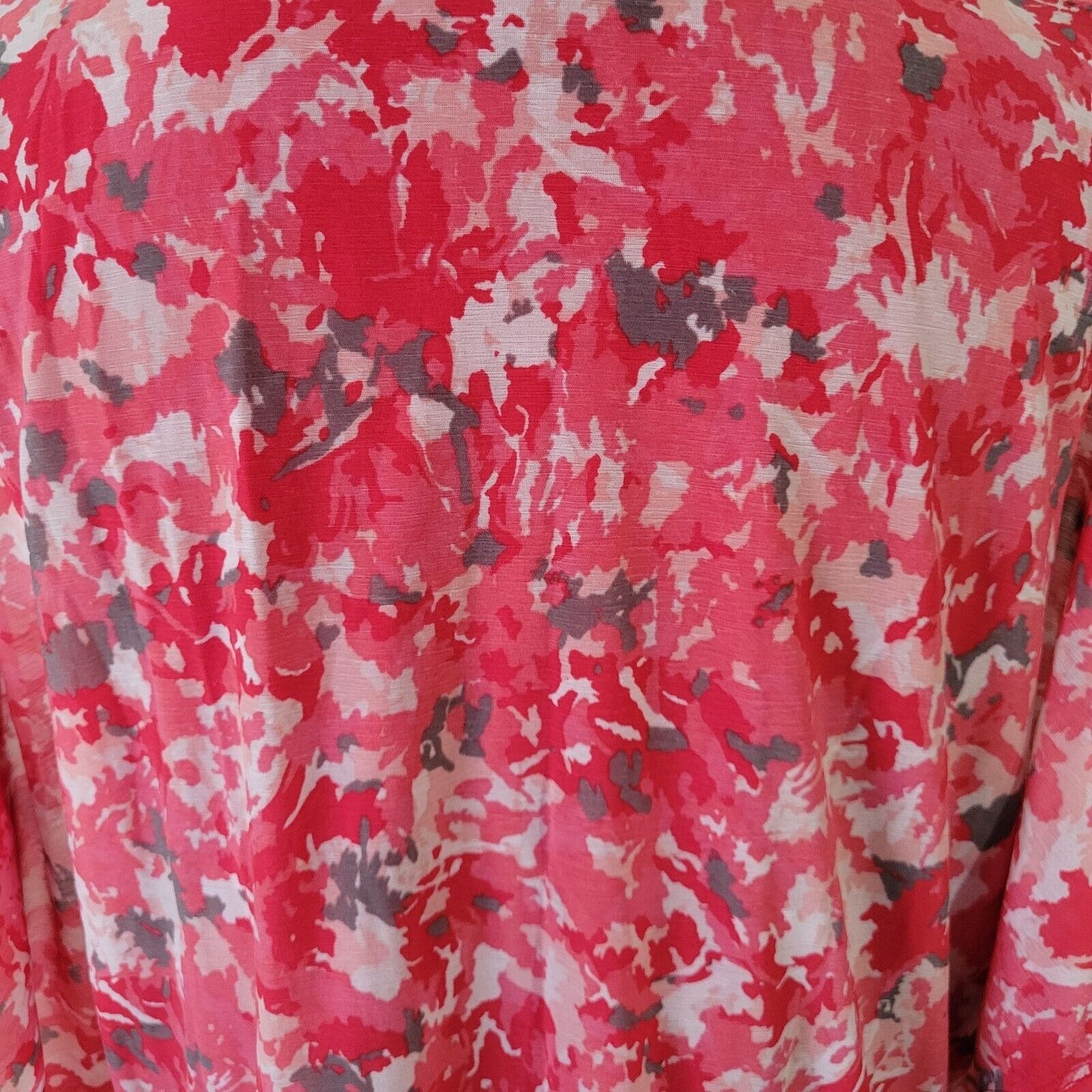 Dana Buchman Womens Top 0X Cap Sleeve Pink Gray Watercolor Lined Lightweight