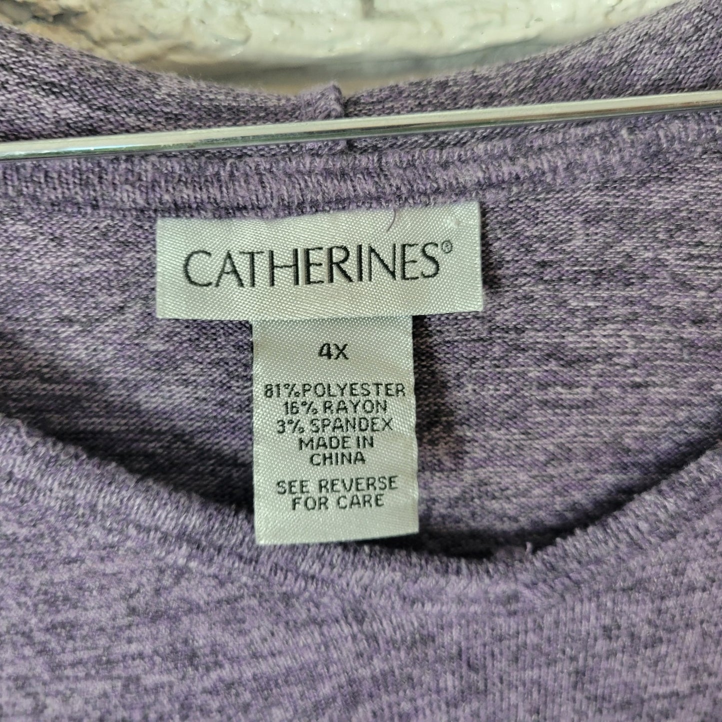 Catherines Womens Sweater 4X Plus Hoodie Blue Pockets Soft Slit Polyester Blend