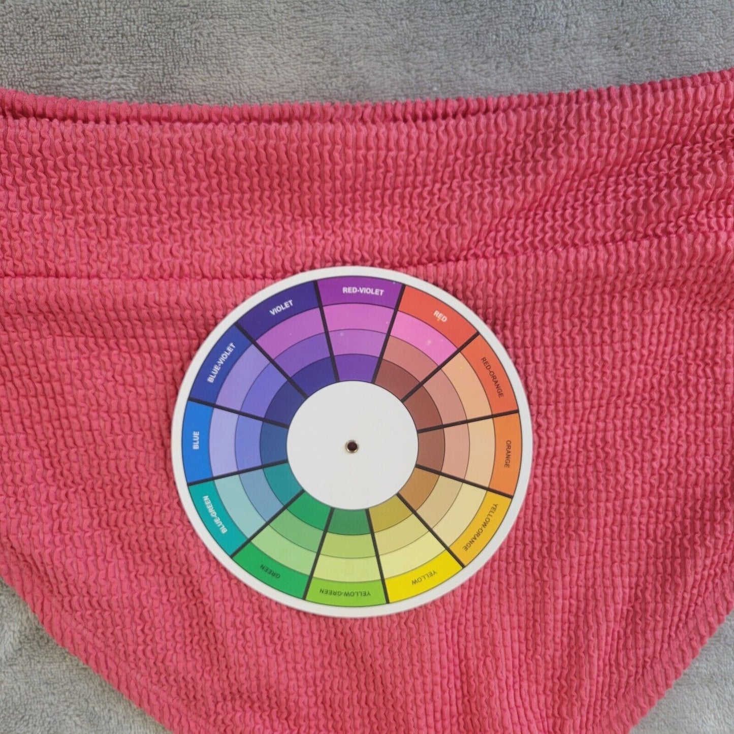 Time Tru Womens Swim Bikini Bottom 1X 16W 18W Plus Pink Crinkle Comfy Poly Blend