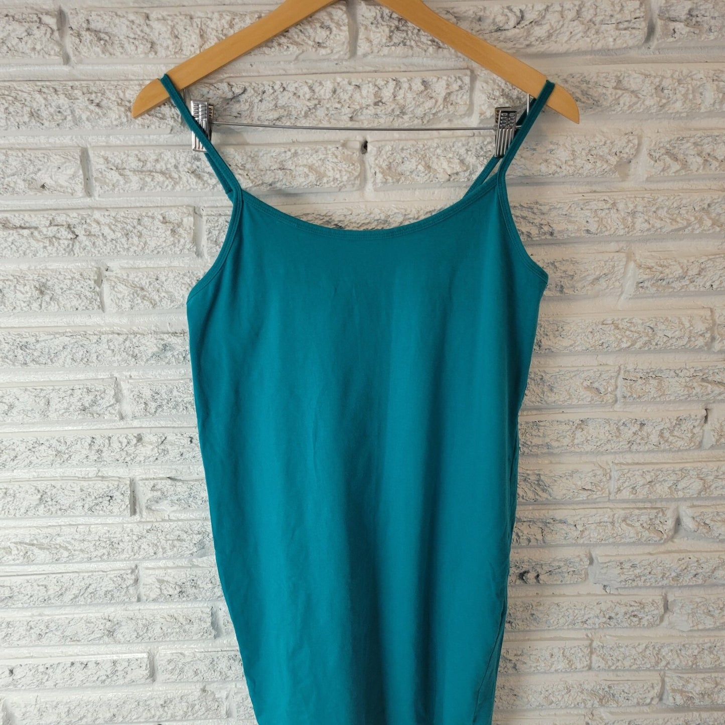 Torrid Womens Dress 1 1X Plus Slip Mini Blue Cotton Blend Adjustable Spaghetti