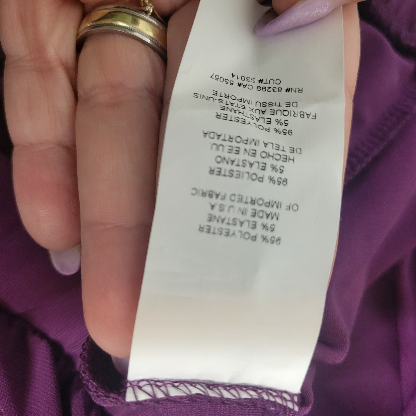 Serengeti Womens Pants 2X Plus Palazzo Wide Leg Crop Purple Comfy Flowy Casual
