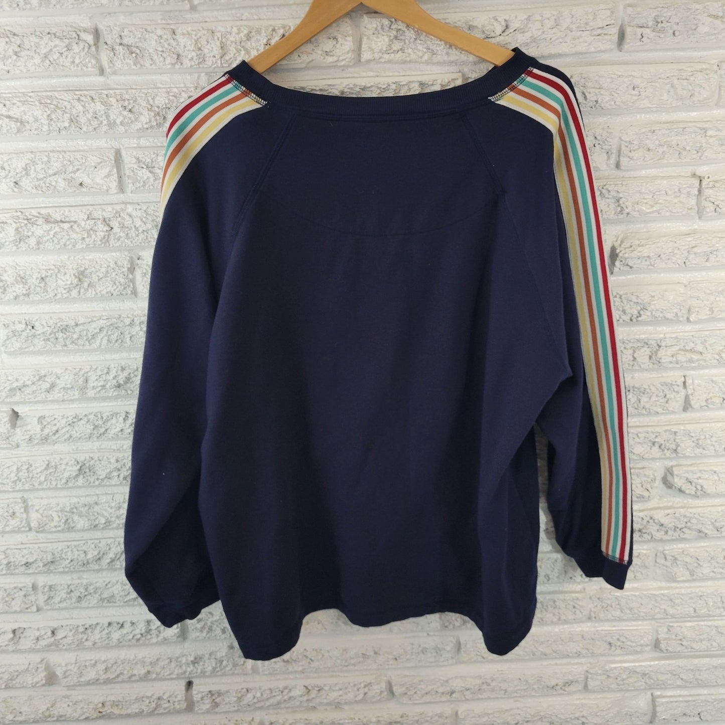 Joyspun Womens Sweatshirt 2X 18W 20W Plus Blue Camping Weekend Getaway Comfy