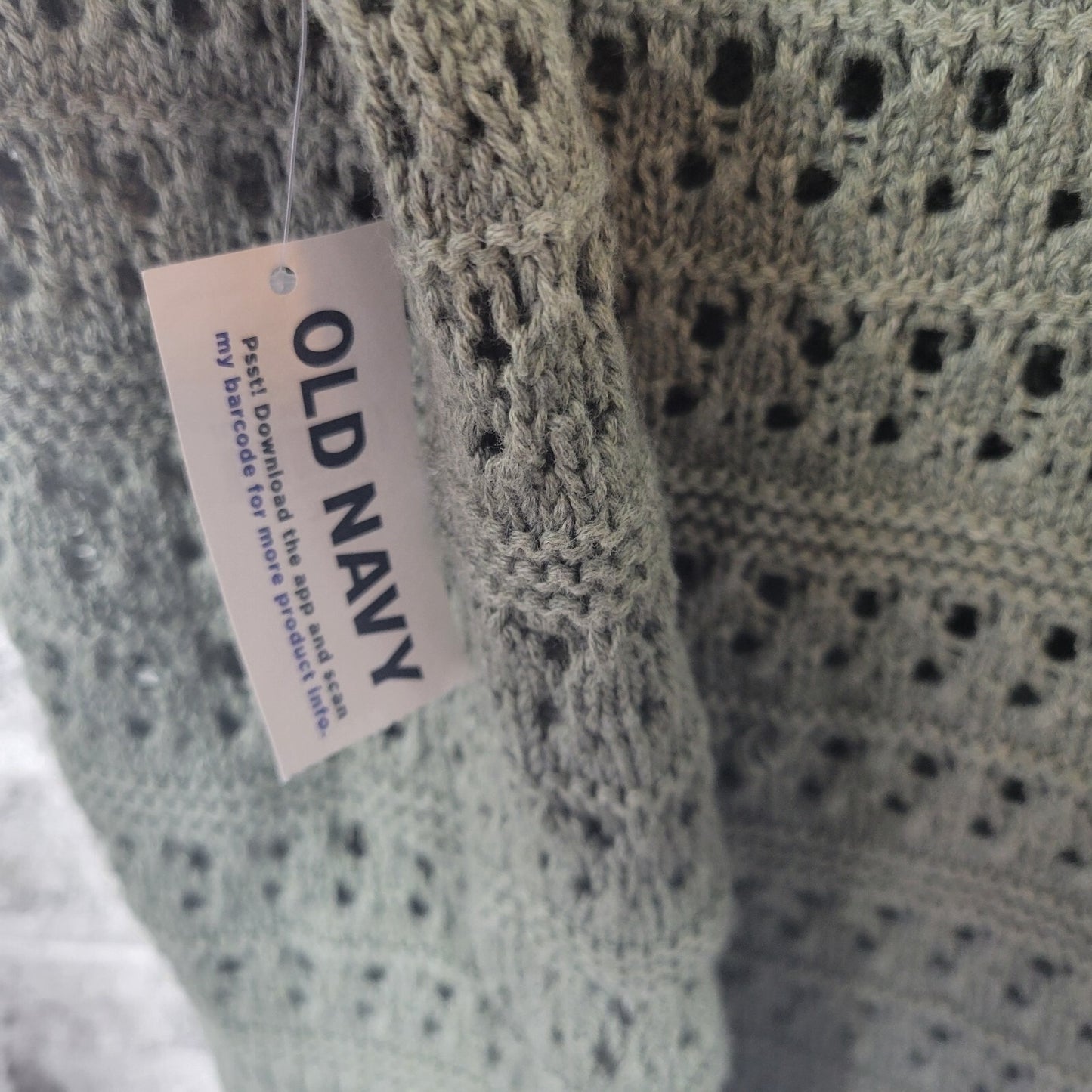 Old Navy Womens Top Extra Large XL Knit Sweater Green Cotton Casual Lightweight