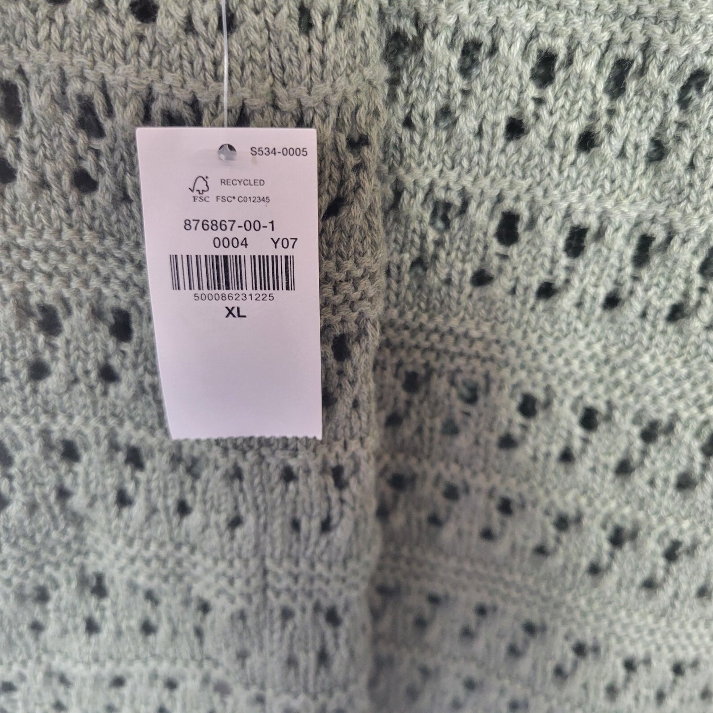 Old Navy Womens Top Extra Large XL Knit Sweater Green Cotton Casual Lightweight