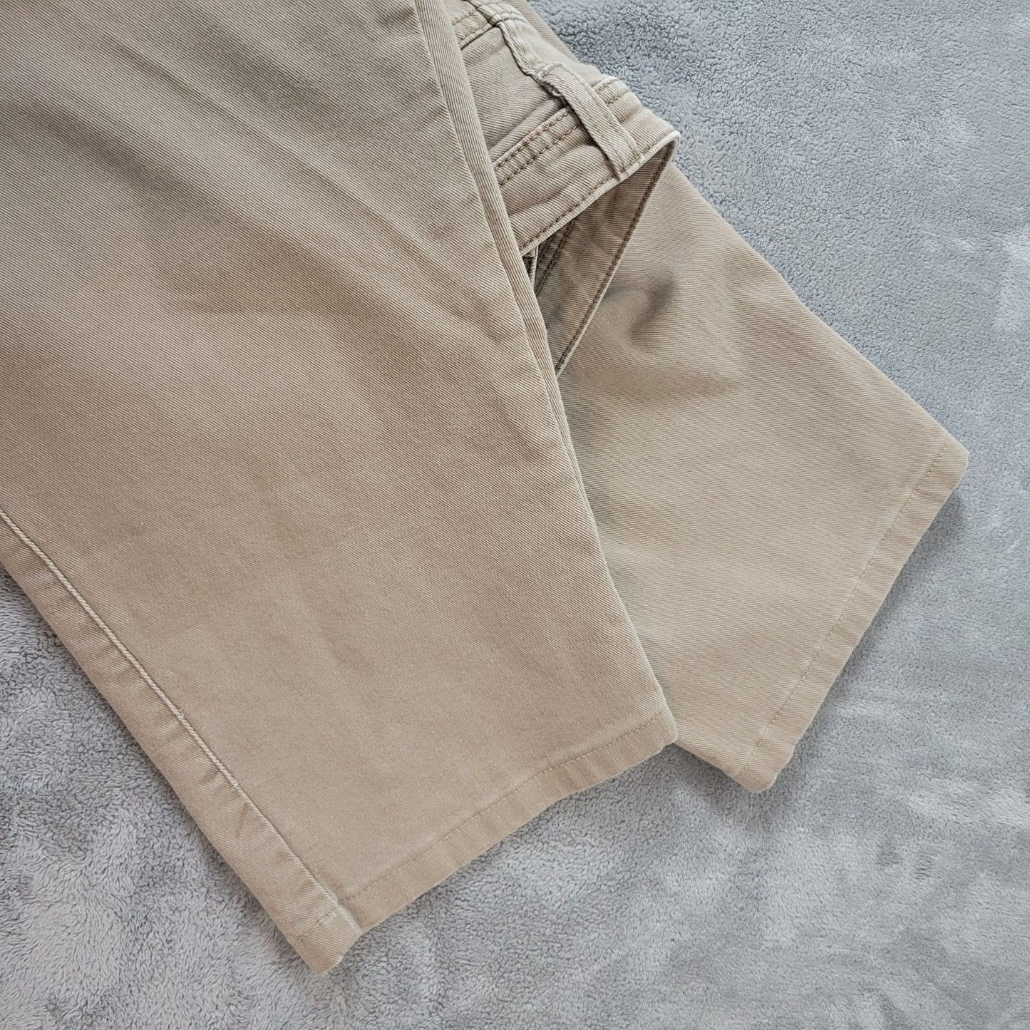 Lee Women Jeans 18W Plus Capri Lower on Waist Beige Denim Zip Fly Comfy Pockets