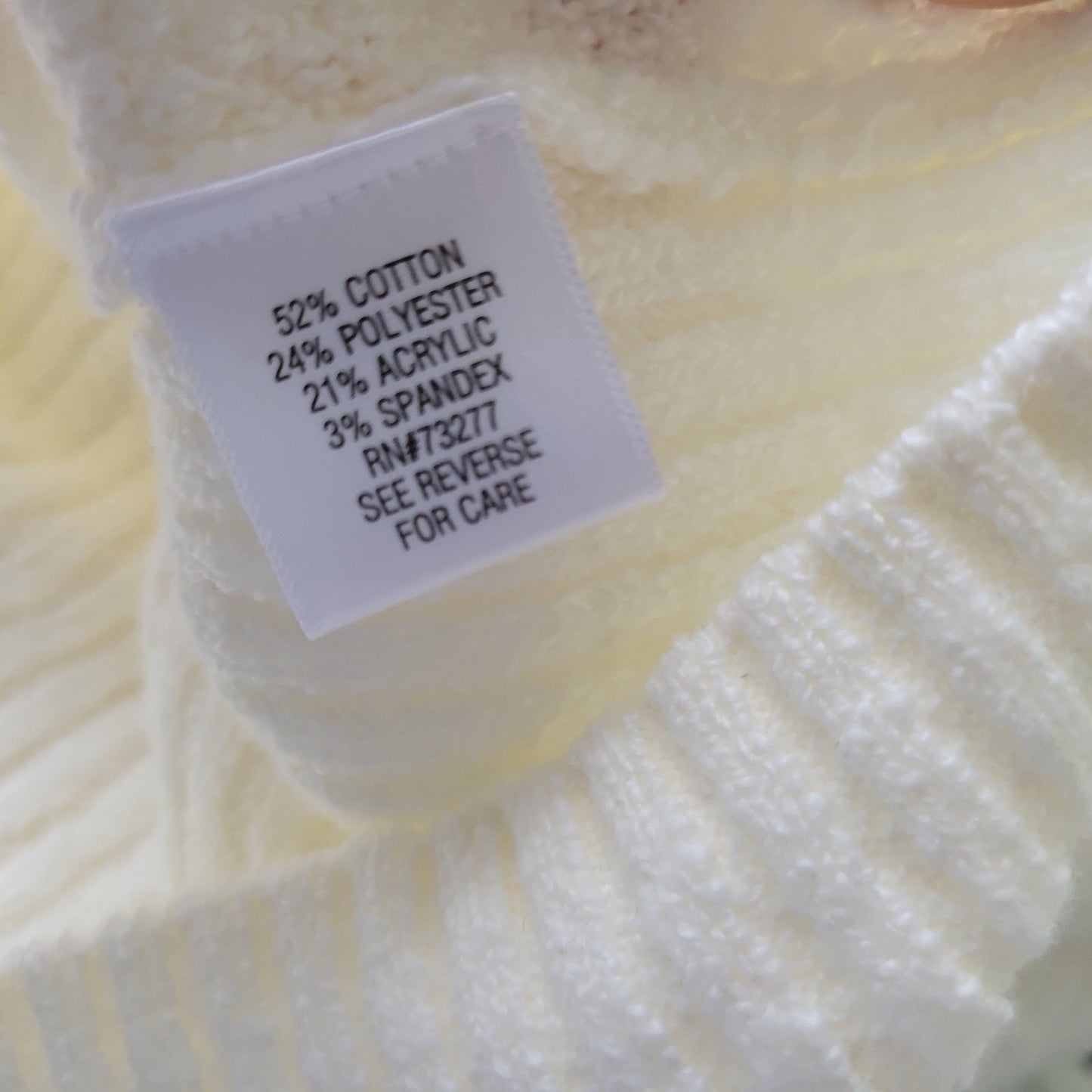 Croft Barrow Womens Sweater XL Long Sleeve Lightweight Pullover White Office