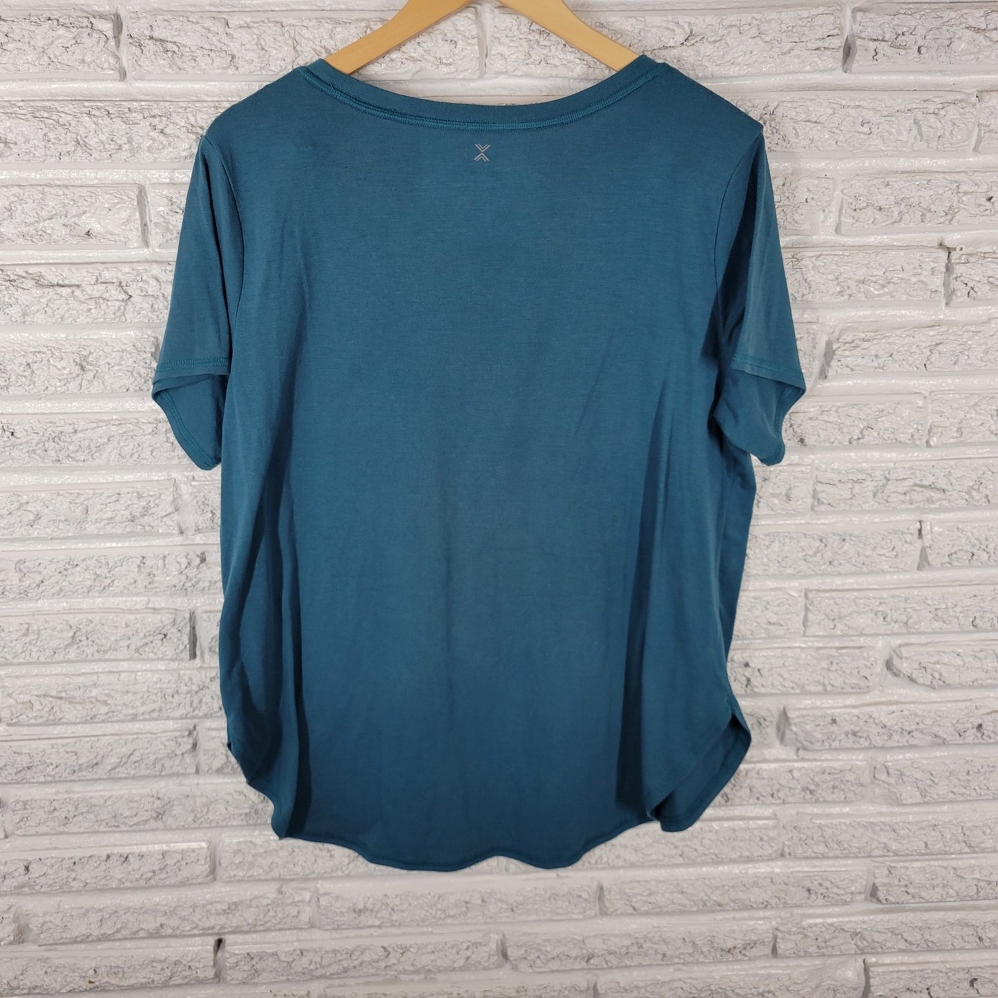 Xersion Women Top Extra Large Tee Blue Poly Blend You Got This Quick Dri Workout
