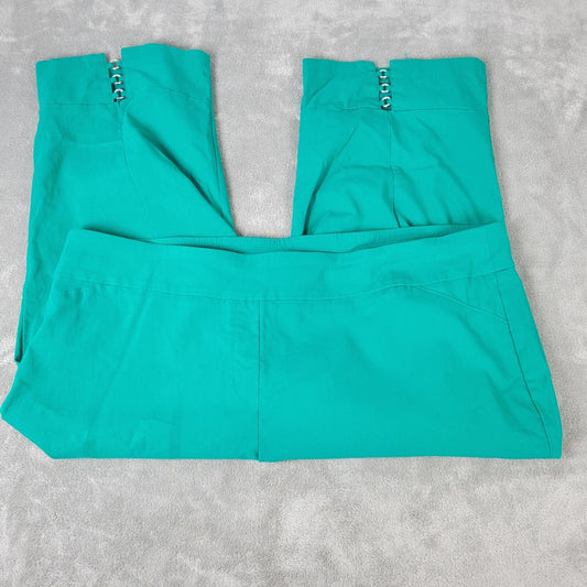 Zac Rachel Womens Pants 22W Capri Pull On Tank Super Stretchy Embellished Hem