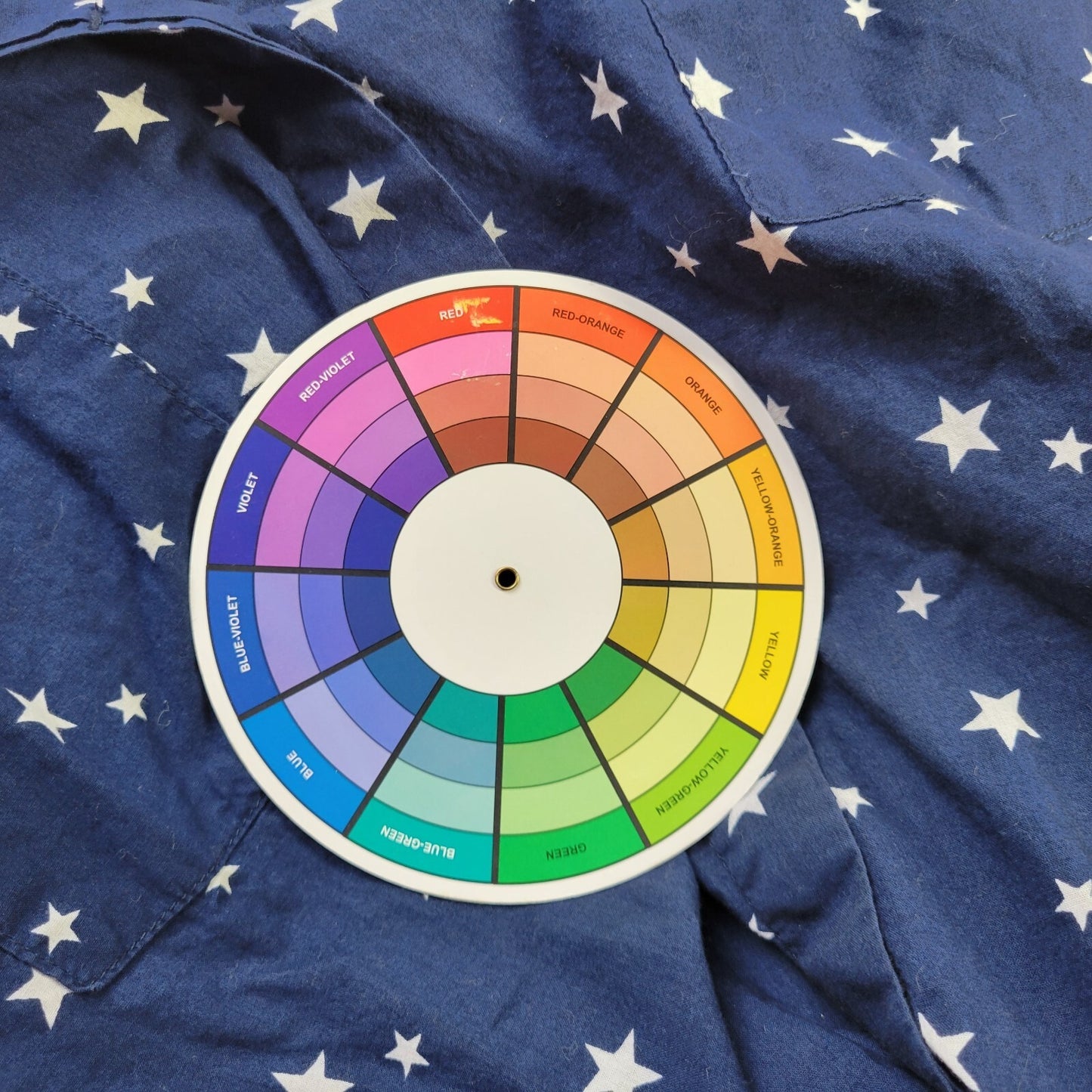 Faded Glory Womens Top XXL 20 Plus Sleeveless Button Up Blue Stars Cotton Collar