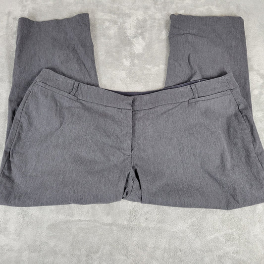 Lane Bryant Womens Pants 28S Petite Plus Allie Gray Zip Fly Comfy Office Pockets
