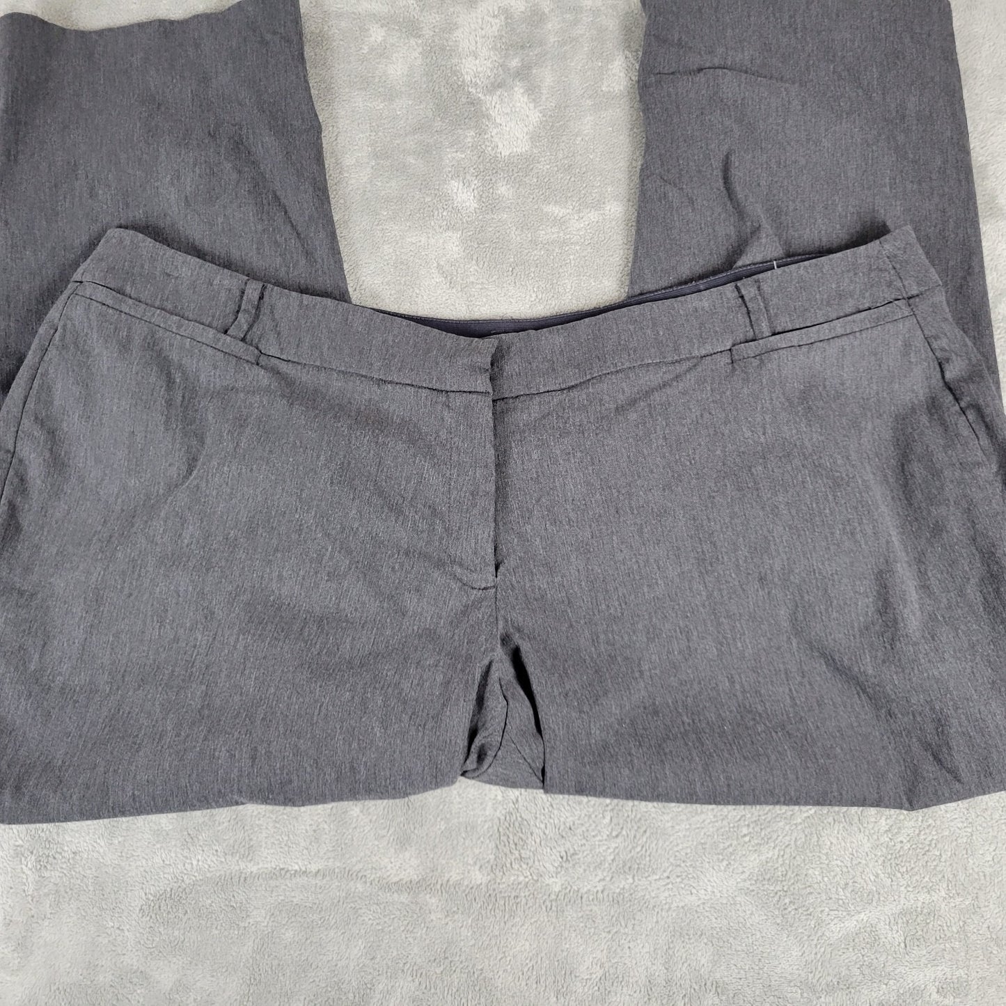 Lane Bryant Womens Pants 28S Petite Plus Allie Gray Zip Fly Comfy Office Pockets