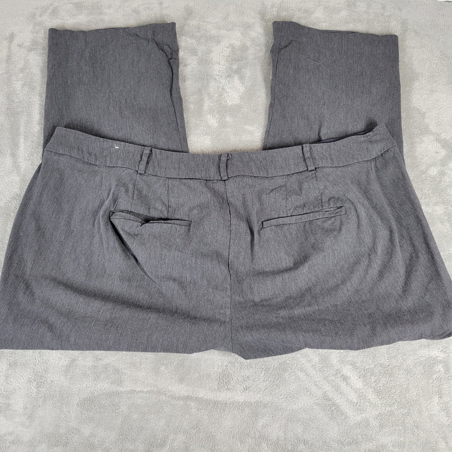 Lane Bryant Womens Pants 28S Petite Plus Allie Gray Zip Fly Comfy Office Pockets