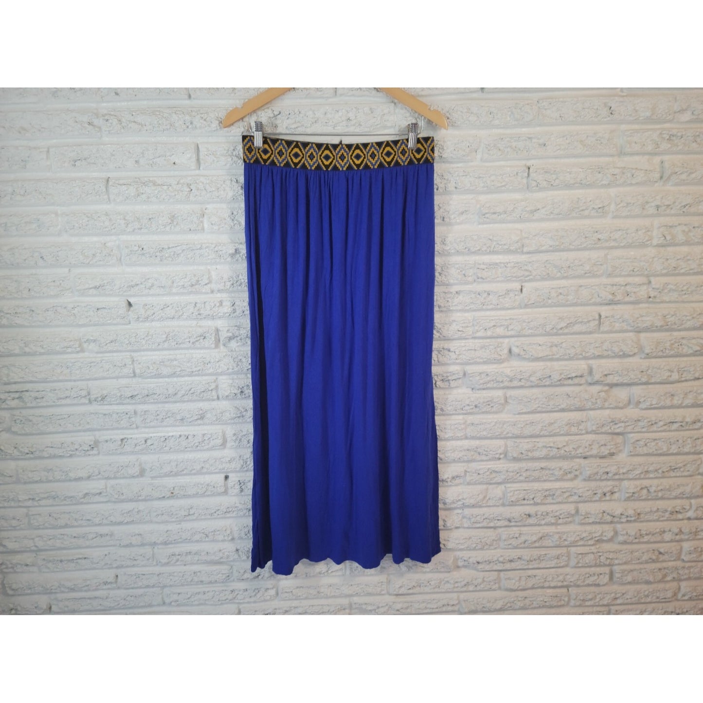 Rue 21 Womens Skirt Extra Large XL Maxi Pencil Blue Elastic Waist Pull On Career