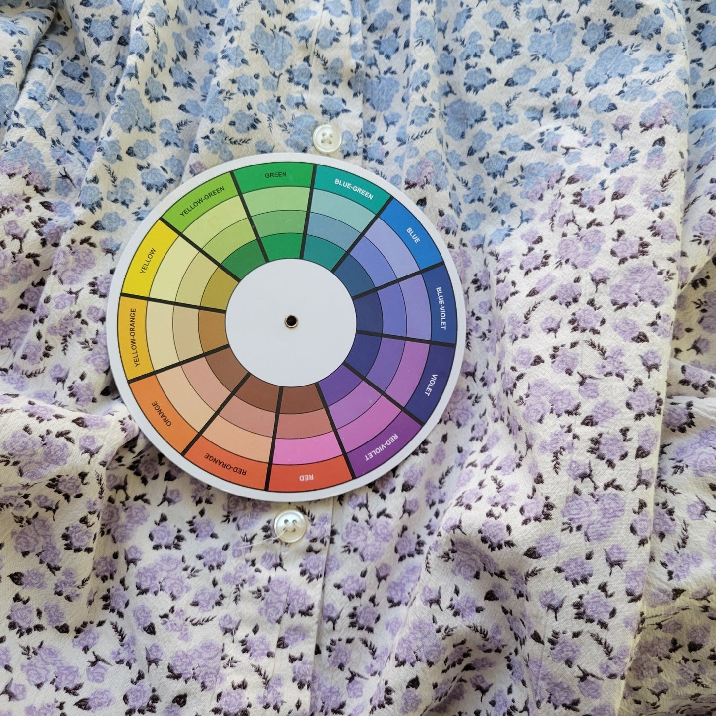 Style Co Womens Top XXL Plus Long Sleeve Blue Lavender Floral Casual Lightweight