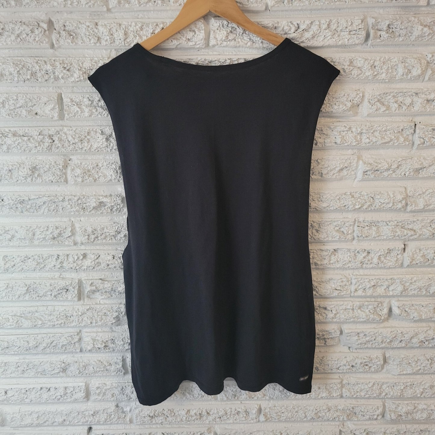 Danskin Now Loose Womens XXL Plus Tee Sleeveless Peace Love Sweat Active Black