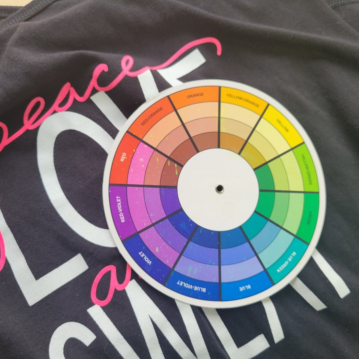 Danskin Now Loose Womens XXL Plus Tee Sleeveless Peace Love Sweat Active Black