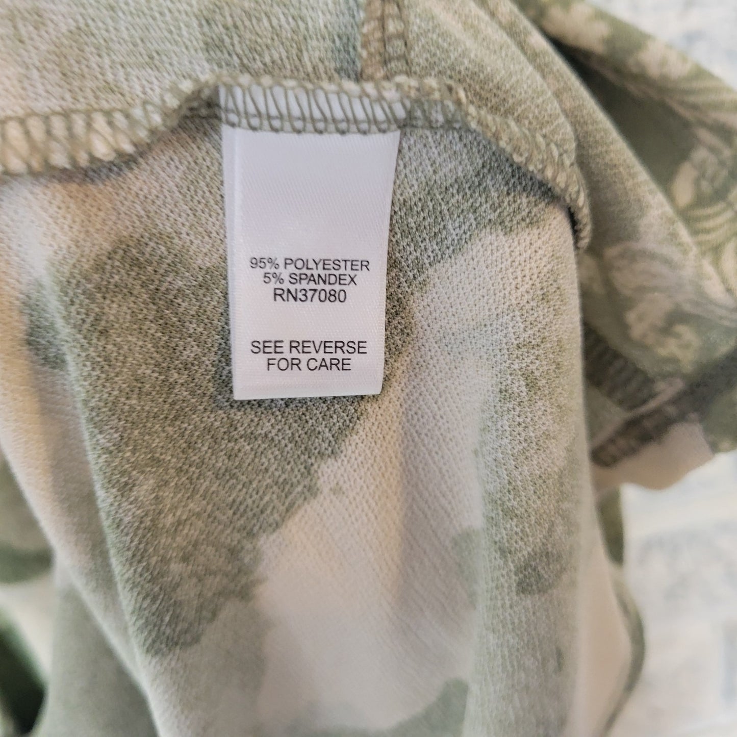 Cato Est 1946 Womens Top XL Sleeveless Green Paisley Lightweight Draped Hem