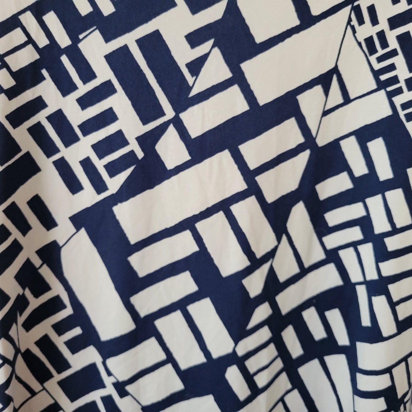Chico's Women's XL Blue Geometric Tank Top Sleeveless Nylon Spandex Stretch