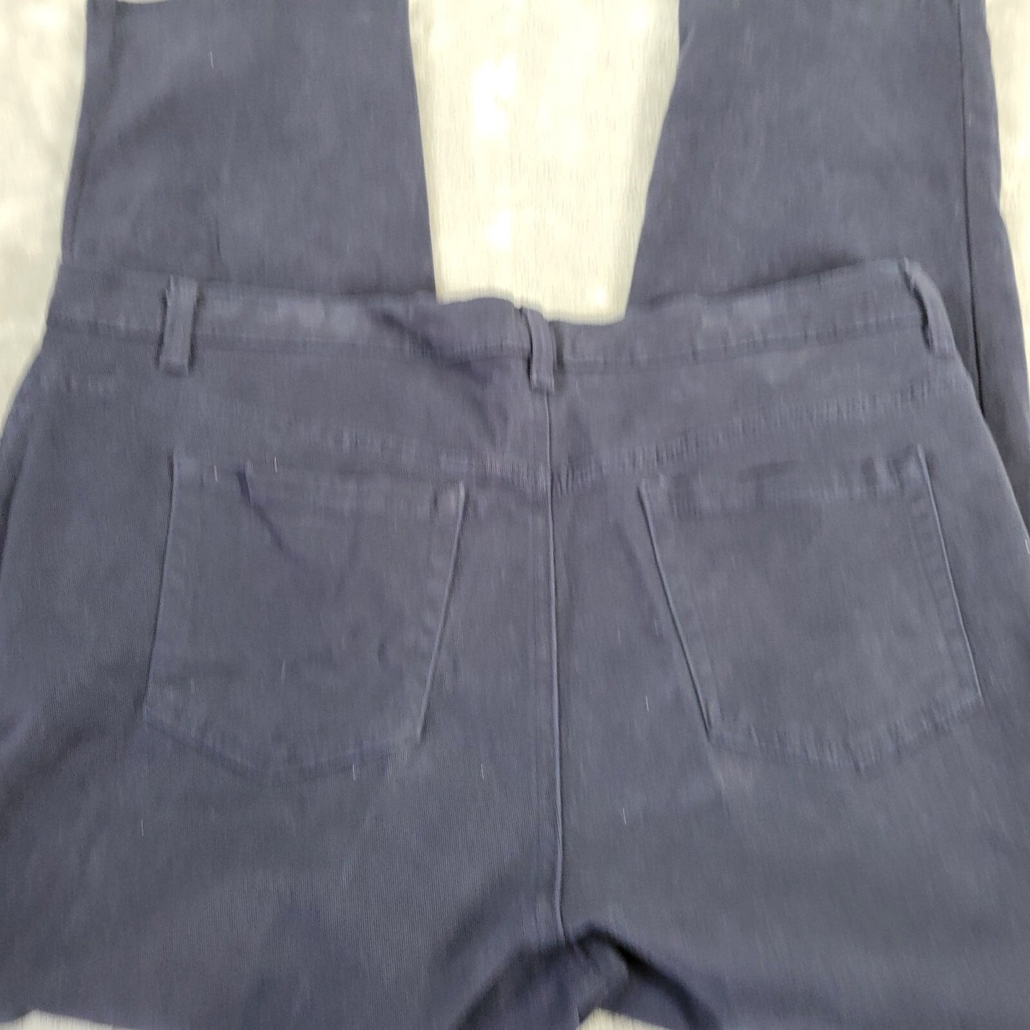 Gloria Vanderbilt Amanda Womens Jeans 18WP Straight Leg Blue Zip Cotton Blend