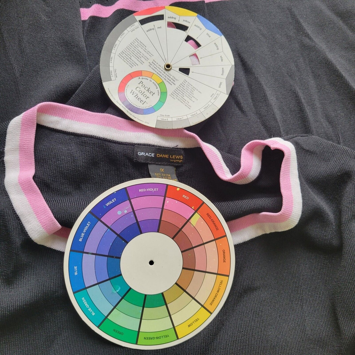 Grace Dane Lewis Women Top 1X Plus 3/4 Sleeve Knit Office Casual Comfy Stretch