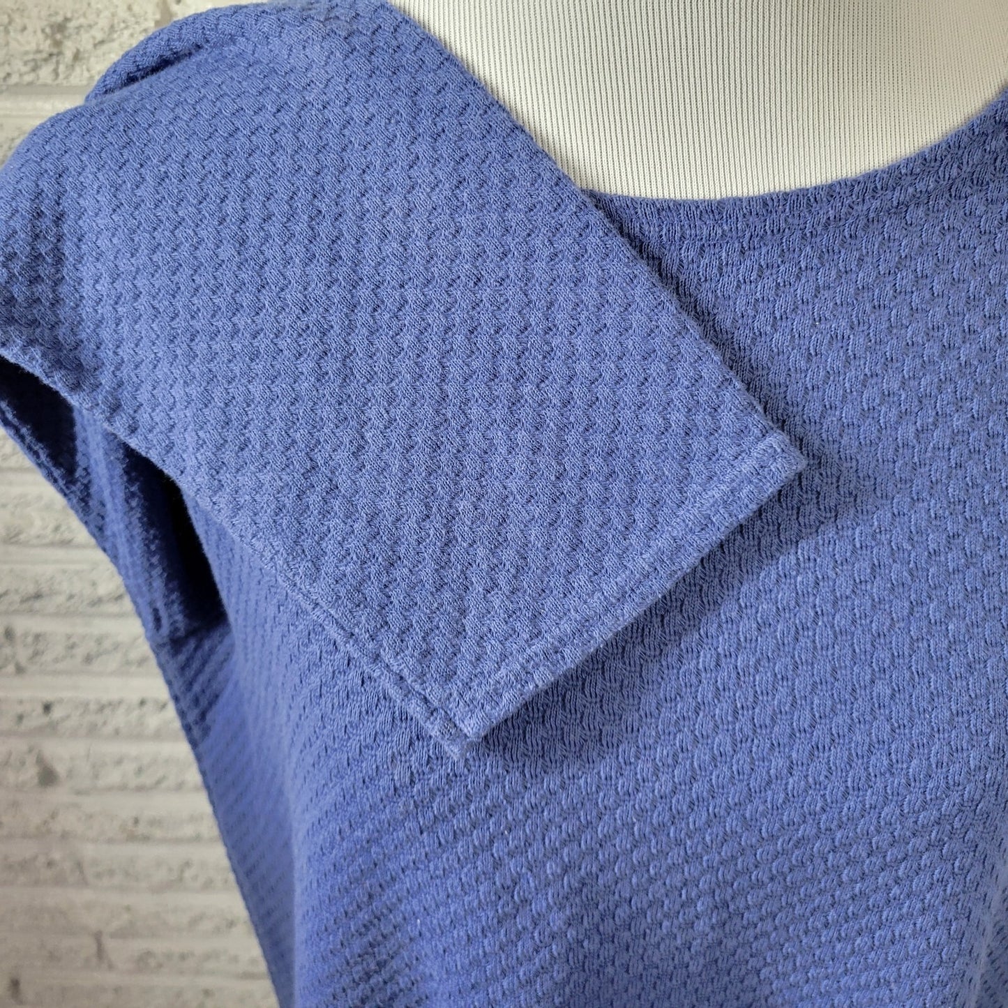 New York Co Womens Top Extra Large Tunic Sweater Blue Poly Blend Casual Comfy