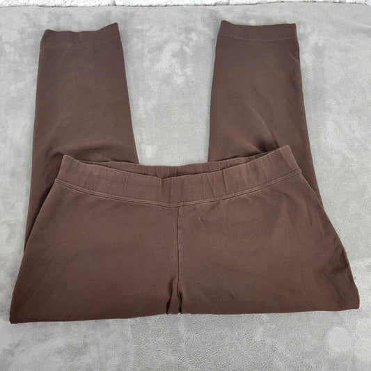 Lands End Womens Pants 2X Plus Starfish Slim Leg Pull On Brown Comfy Casual