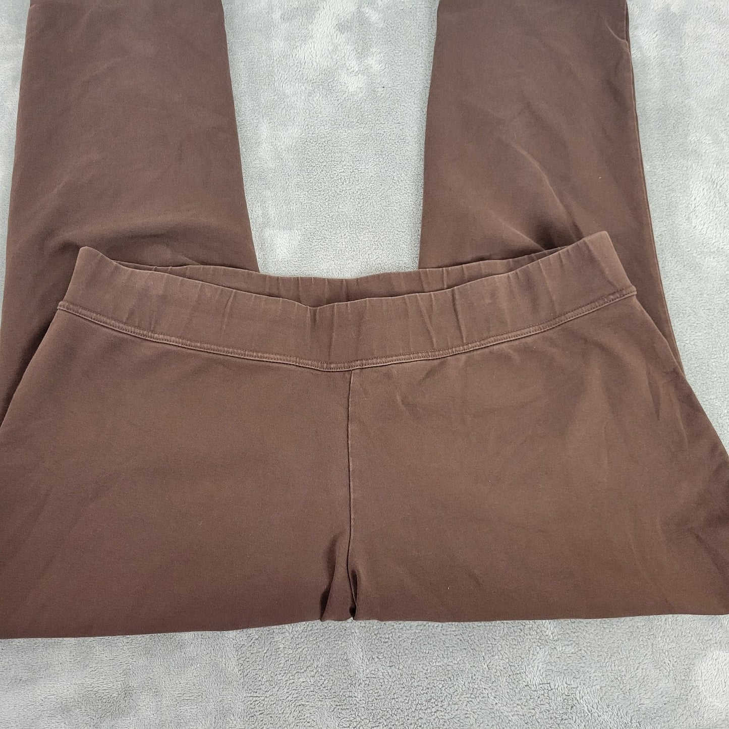 Lands End Womens Pants 2X Plus Starfish Slim Leg Pull On Brown Comfy Casual