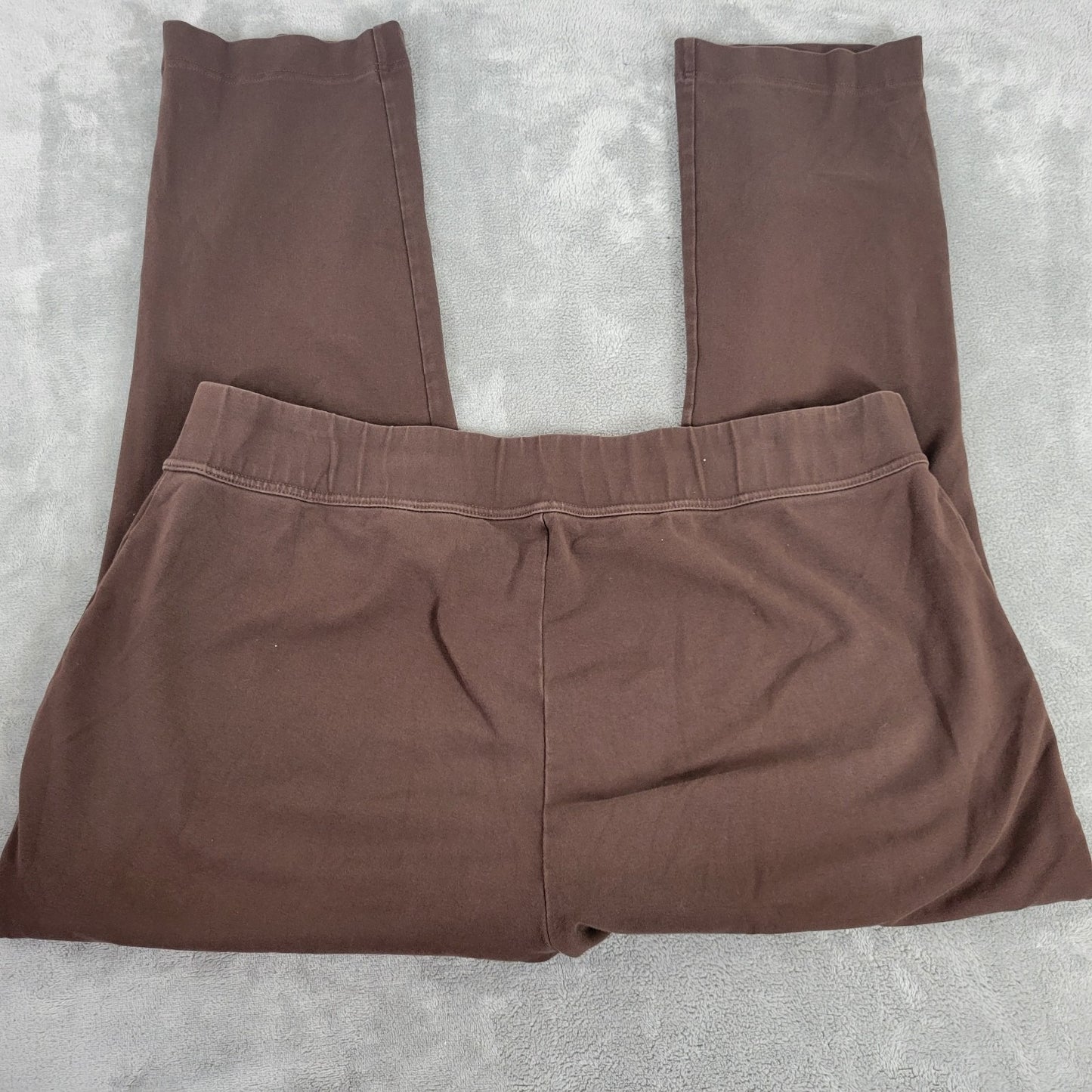 Lands End Womens Pants 2X Plus Starfish Slim Leg Pull On Brown Comfy Casual