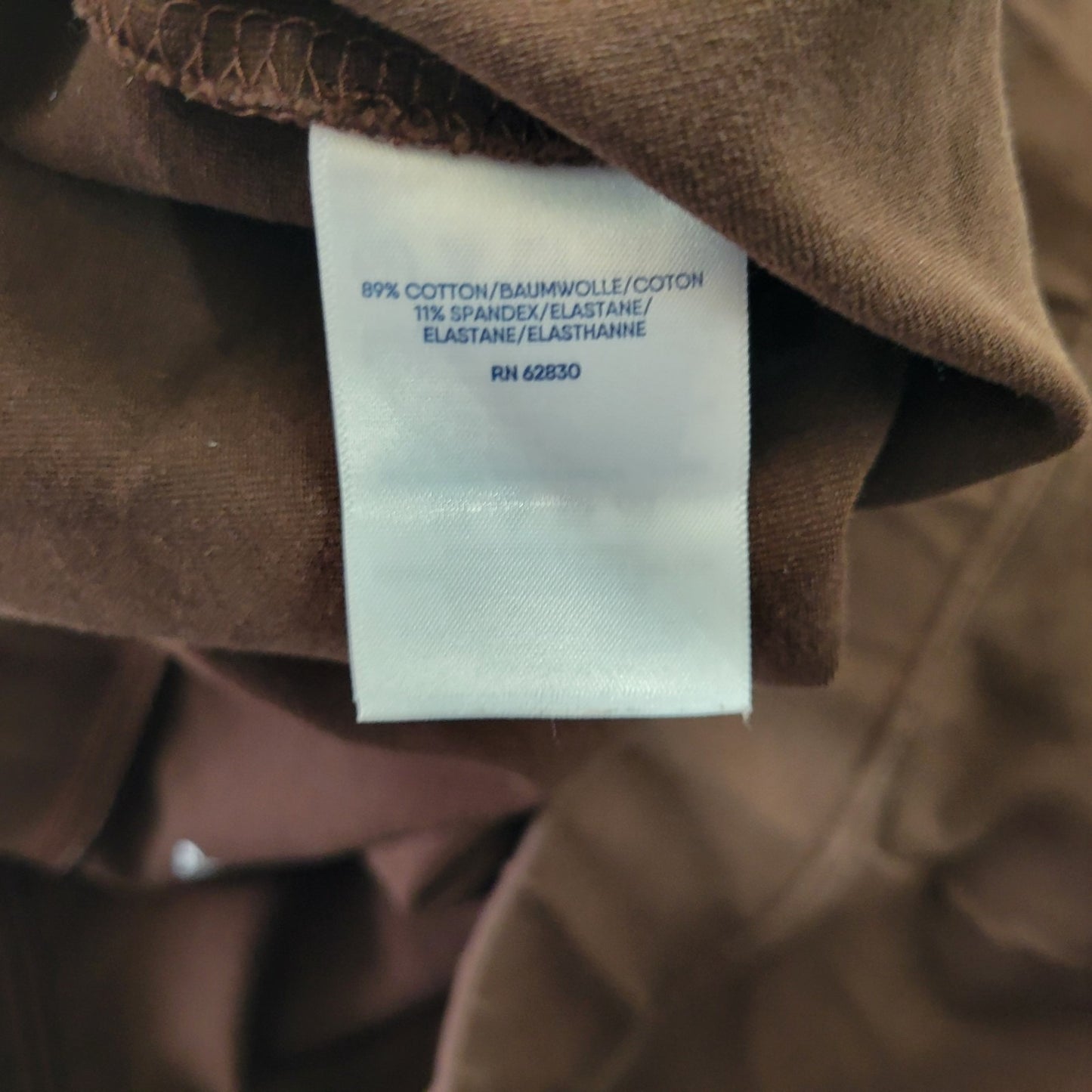 Lands End Womens Pants 2X Plus Starfish Slim Leg Pull On Brown Comfy Casual