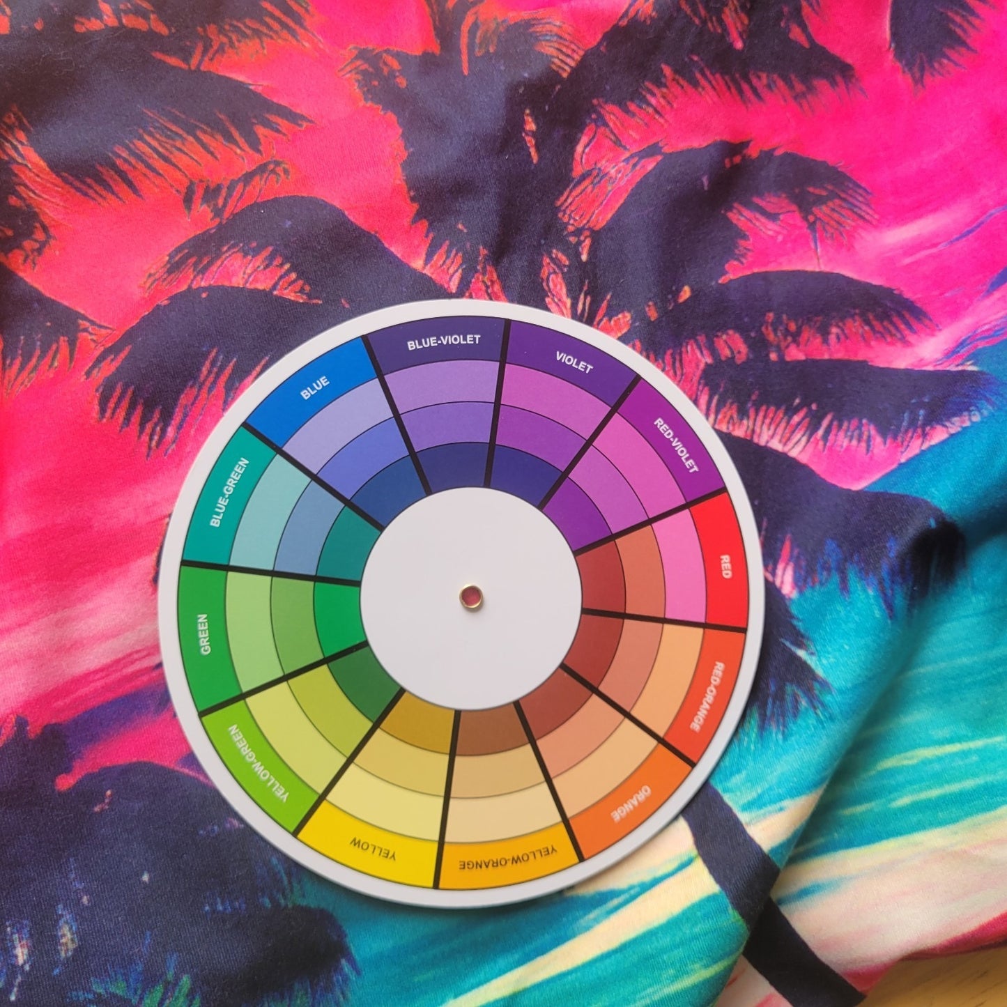 Womens Top XXL Plus Tee Short Sleeve Pink Blue Vacation Beach Scape Tropical